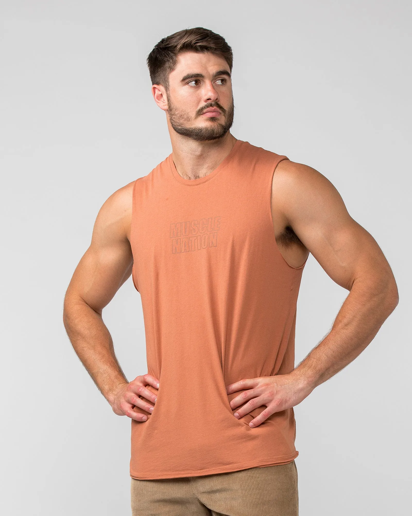 Classic Vintage Tank - Washed Sandstone sold by Muscle Nation product image thumbnail 2