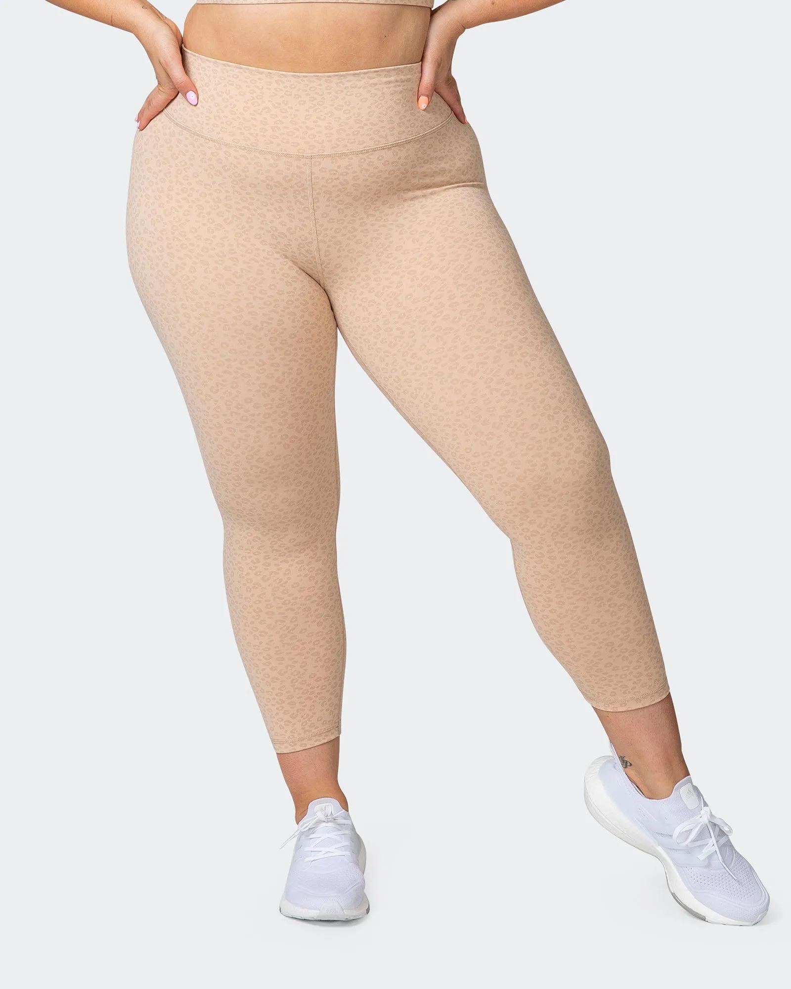 Signature Scrunch 7/8 Leggings - Brown Sugar Mini Cheetah Print sold by Muscle Nation