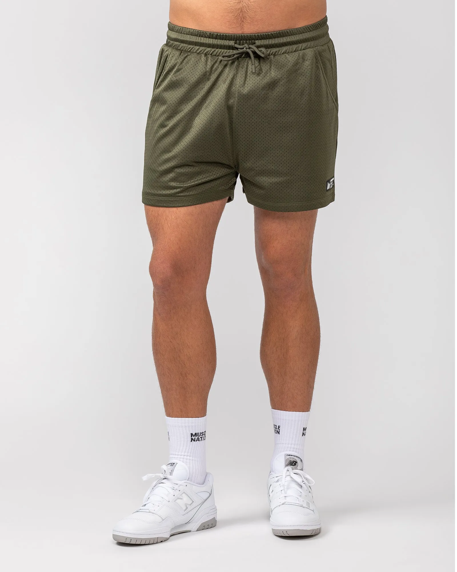 Lay Up 3.5" Shorts - Dark Khaki sold by Muscle Nation product image thumbnail 2