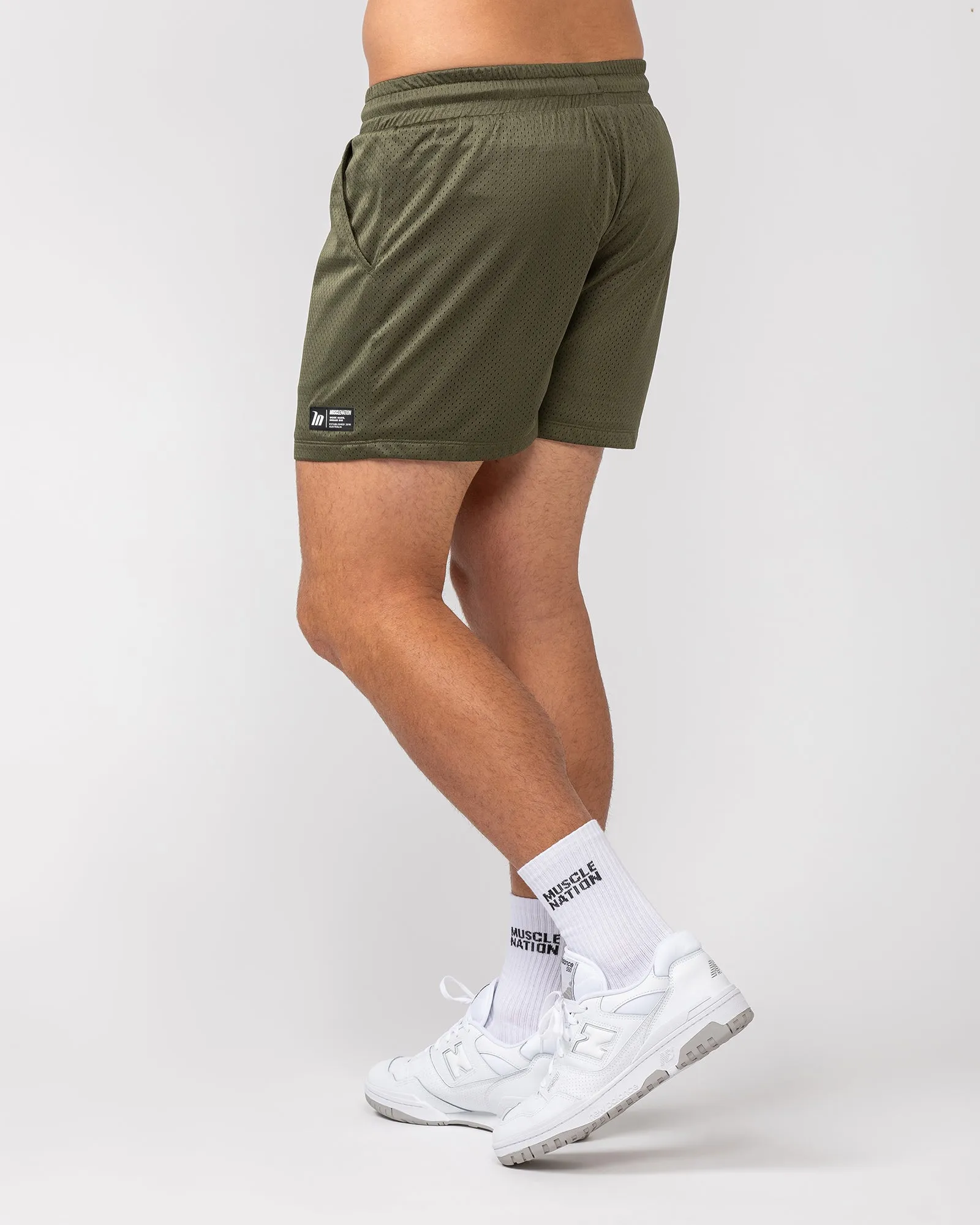 Lay Up 3.5" Shorts - Dark Khaki sold by Muscle Nation product image thumbnail 4