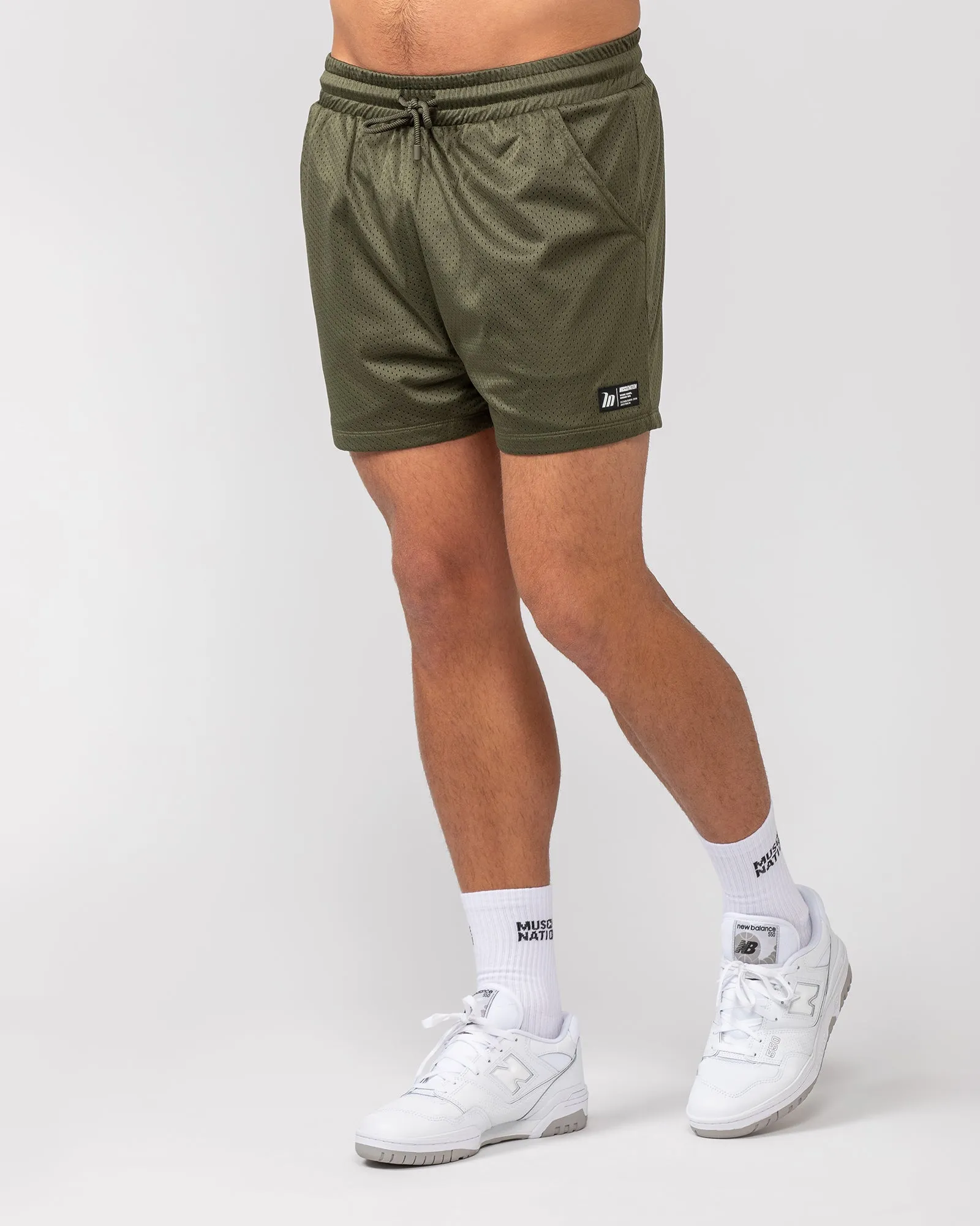 Lay Up 3.5" Shorts - Dark Khaki sold by Muscle Nation product image thumbnail 3