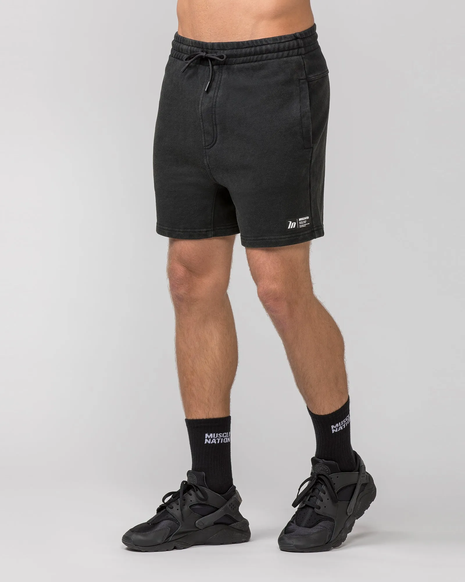 Sweat 5" Shorts - Washed Black sold by Muscle Nation product image thumbnail 3