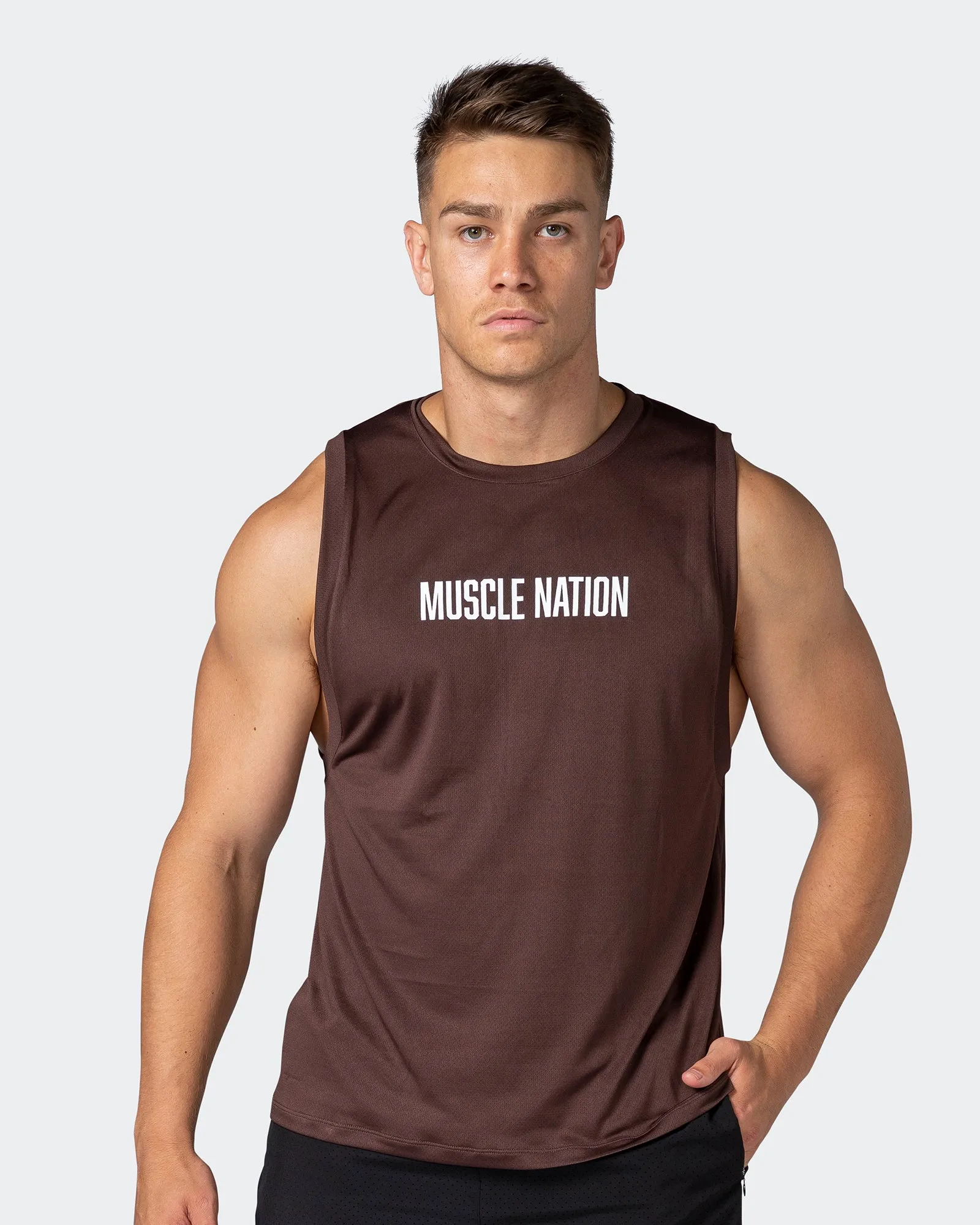 Burly Training Tank - Coffee sold by Muscle Nation