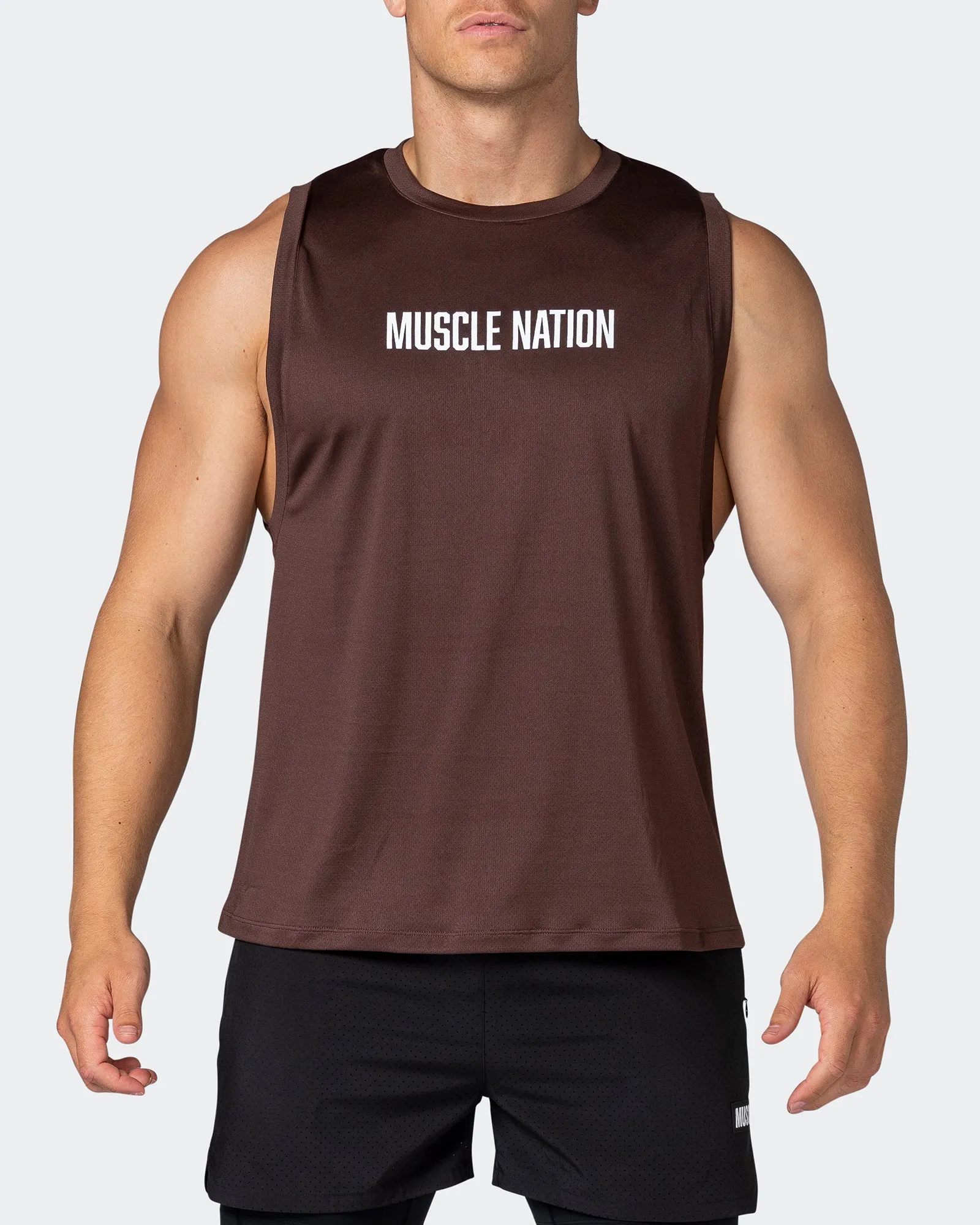 Burly Training Tank - Coffee sold by Muscle Nation product image thumbnail 2