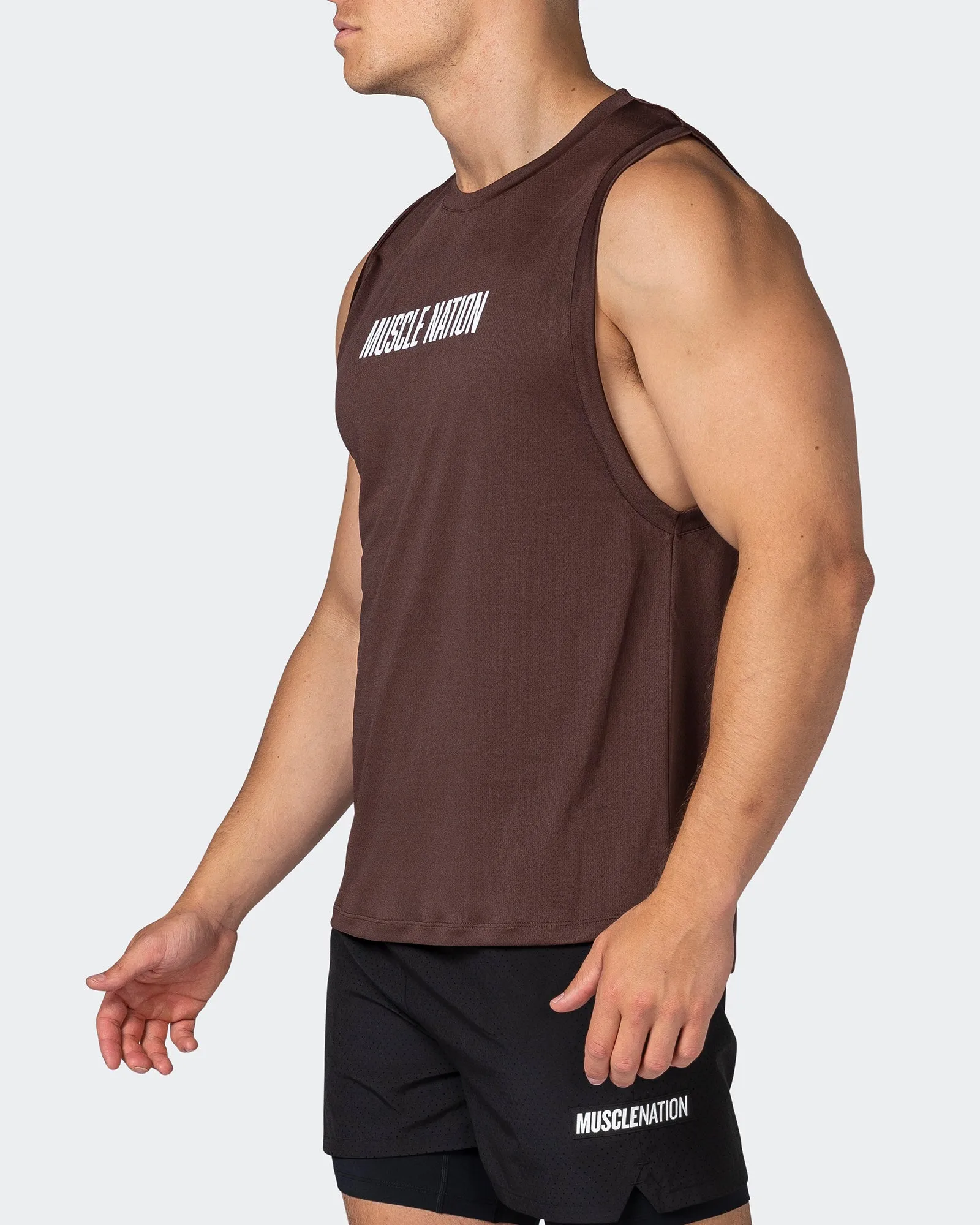 Burly Training Tank - Coffee sold by Muscle Nation product image thumbnail 4