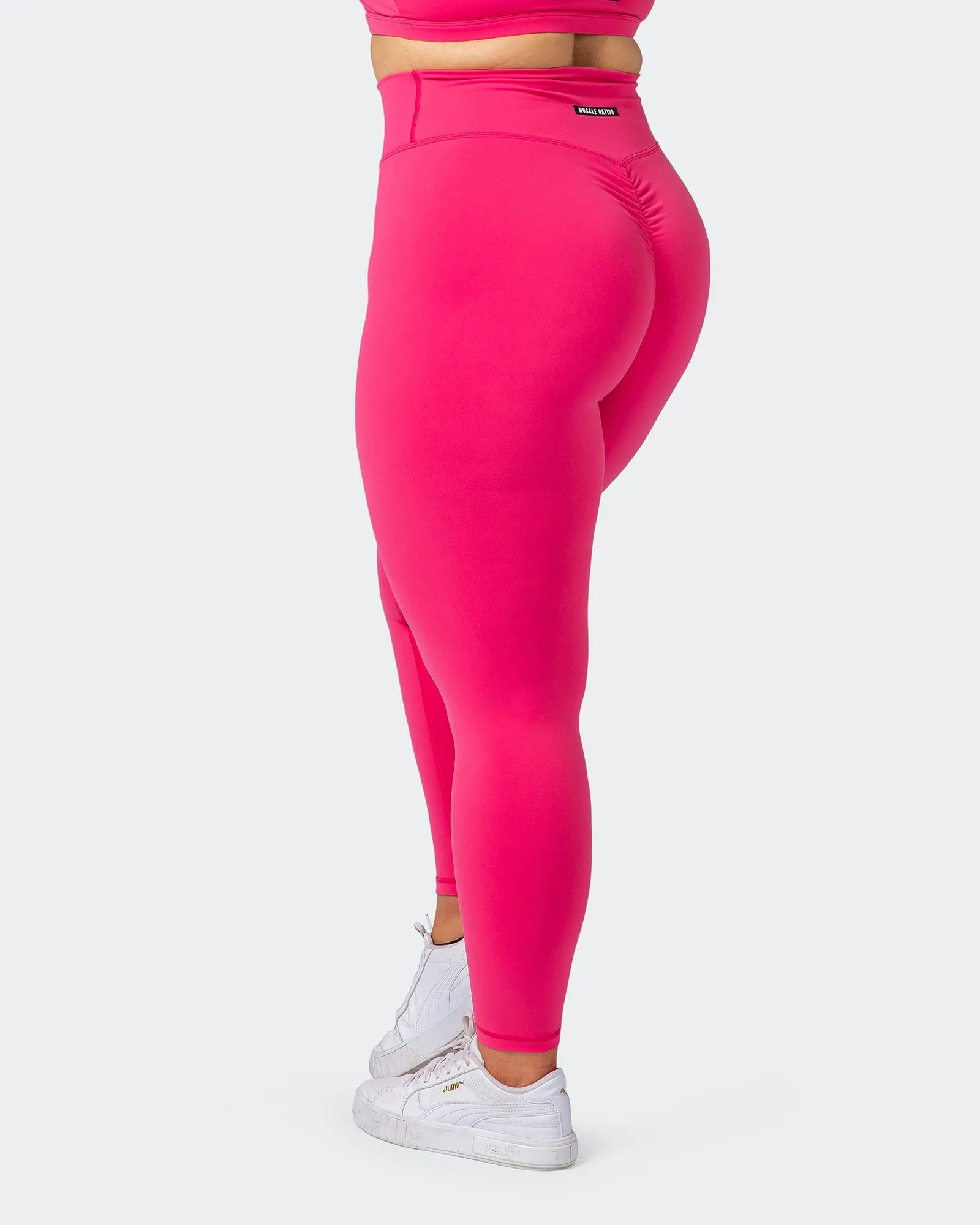 Signature Scrunch Ankle Length Leggings - Flamingo sold by Muscle Nation product image thumbnail 5