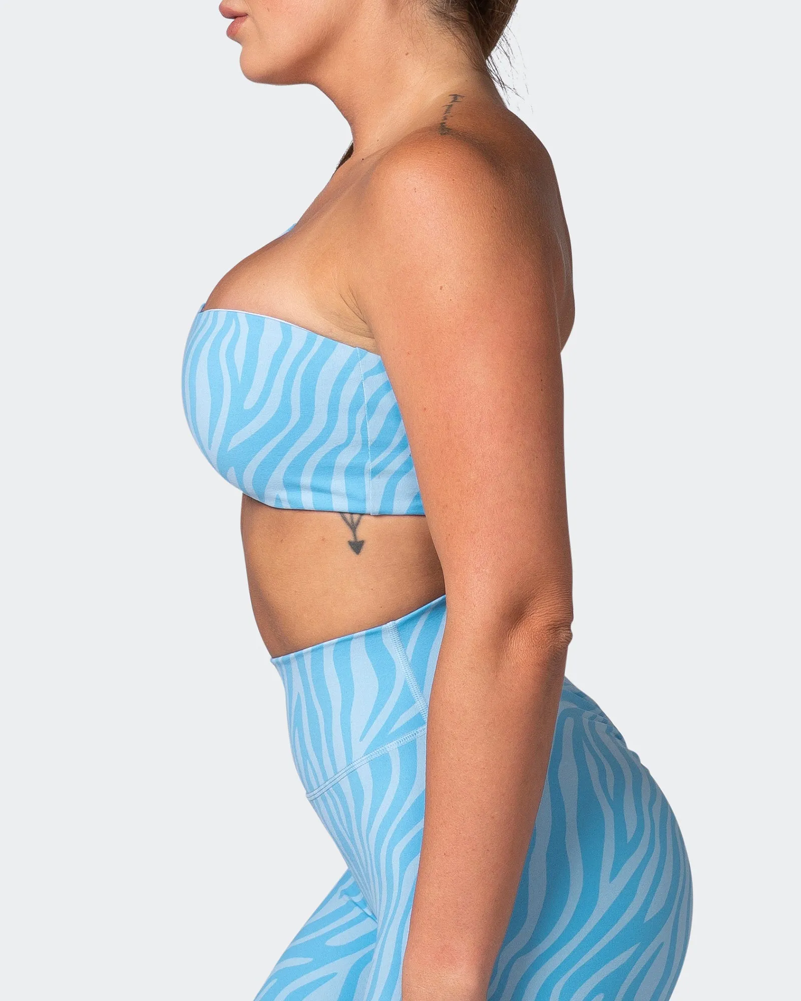 Movement One Shoulder Bralette - Alaska Zebra Print sold by Muscle Nation product image thumbnail 4