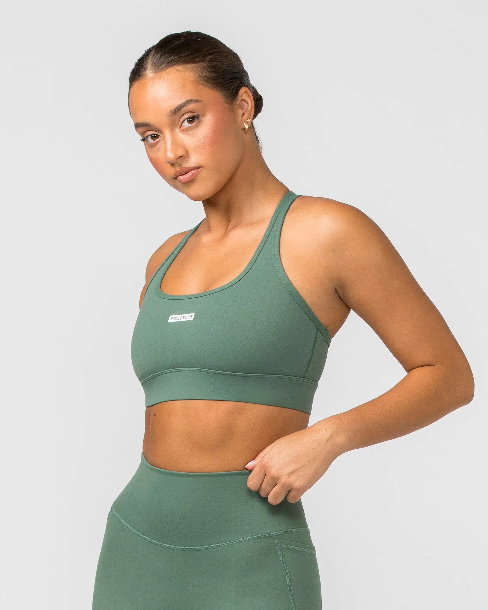 Faster Bra - Mineral Green sold by Muscle Nation product image thumbnail 3
