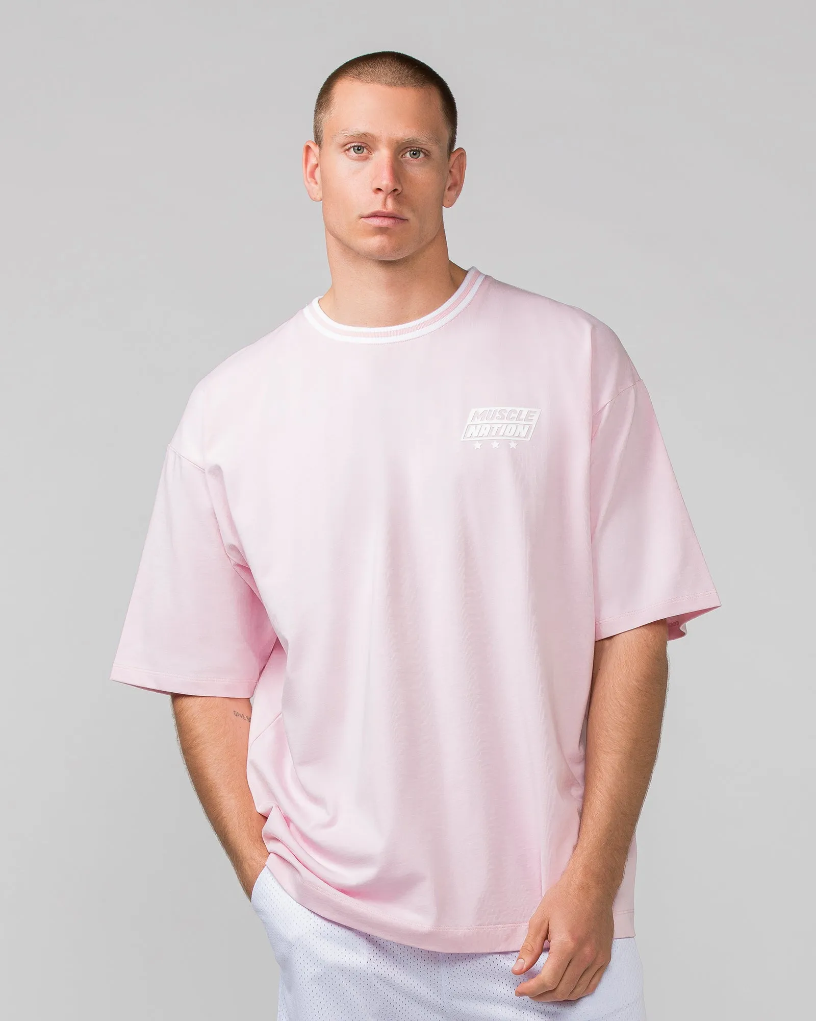 Throwback Oversized Tee - Soft Pink sold by Muscle Nation product image thumbnail 2