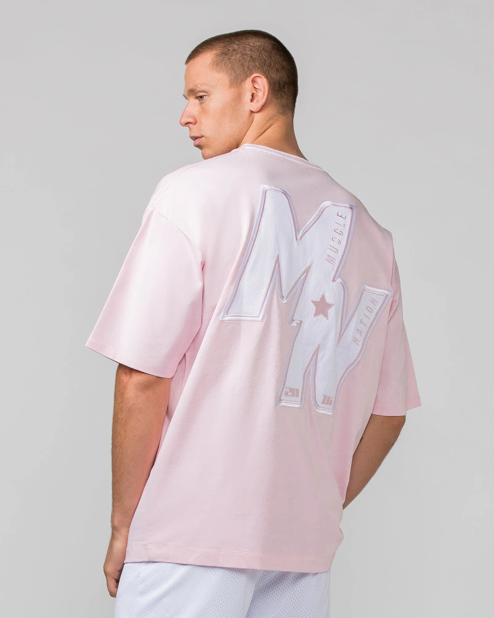 Throwback Oversized Tee - Soft Pink sold by Muscle Nation product image thumbnail 4