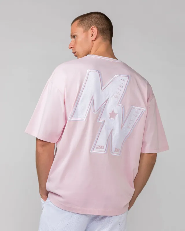 Throwback Oversized Tee - Soft Pink sold by Muscle Nation
