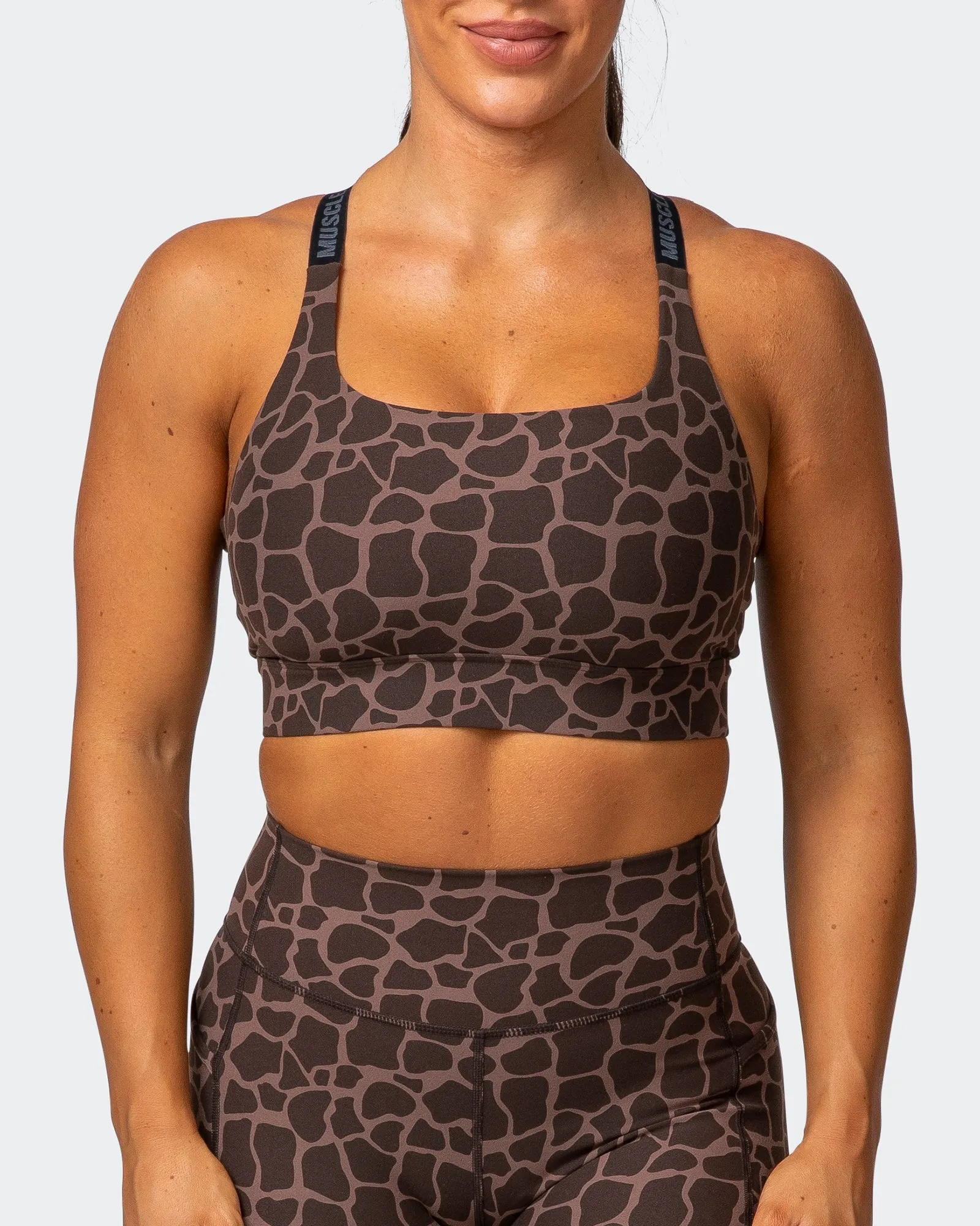 Stability Bra - Tonal Giraffe Print sold by Muscle Nation product image thumbnail 2