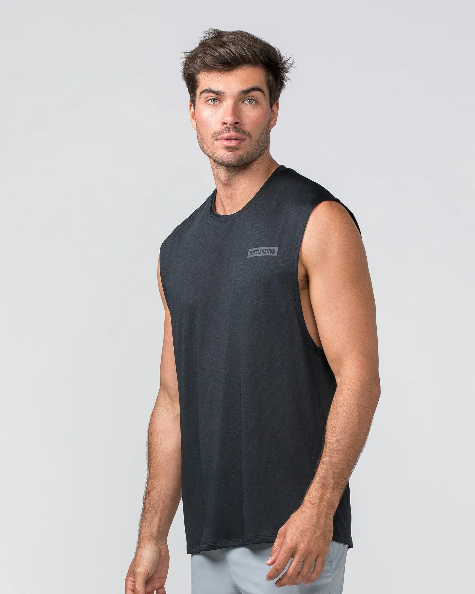 Relaxed Active Tank - Black sold by Muscle Nation product image thumbnail 3