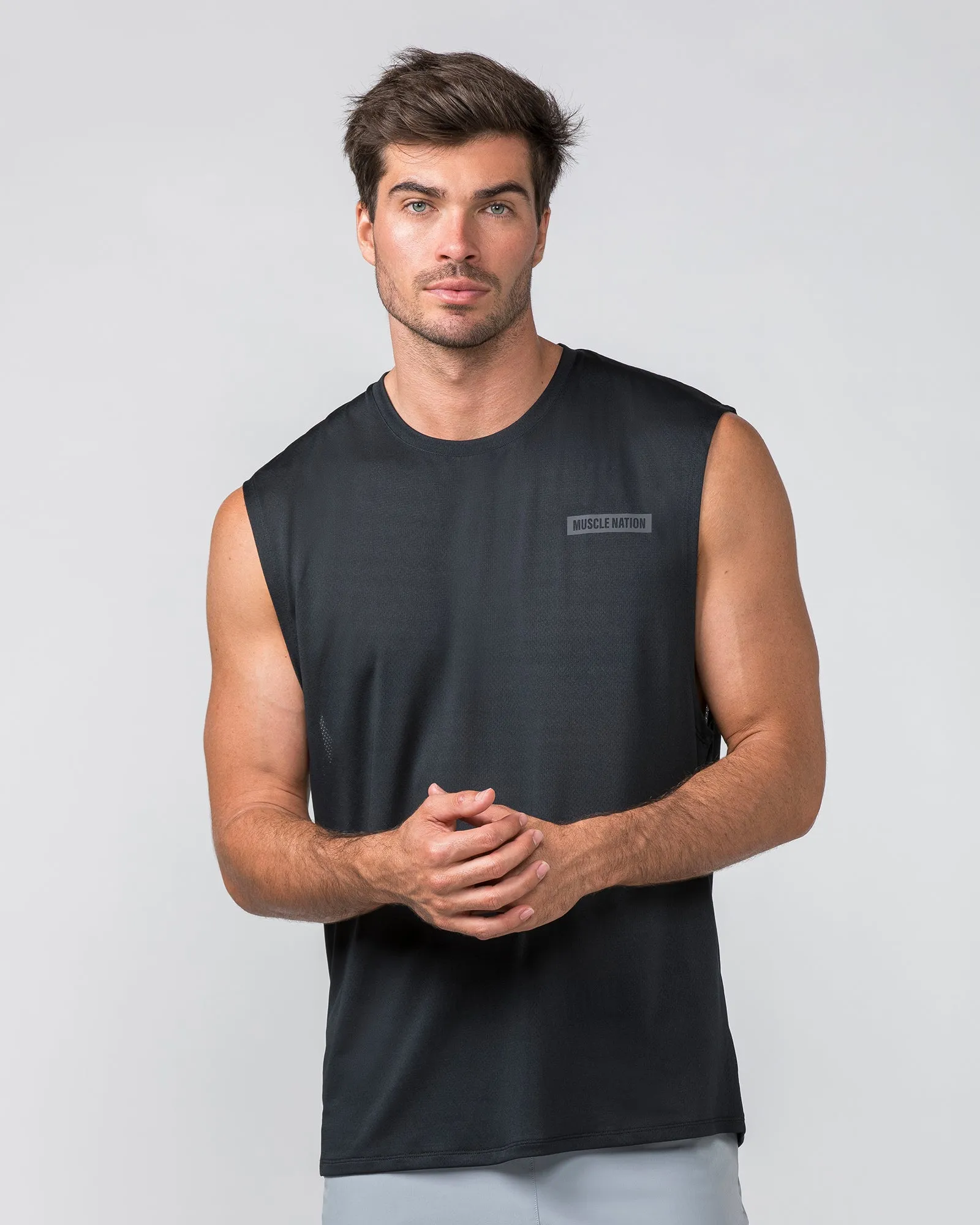Relaxed Active Tank - Black sold by Muscle Nation product image thumbnail 2