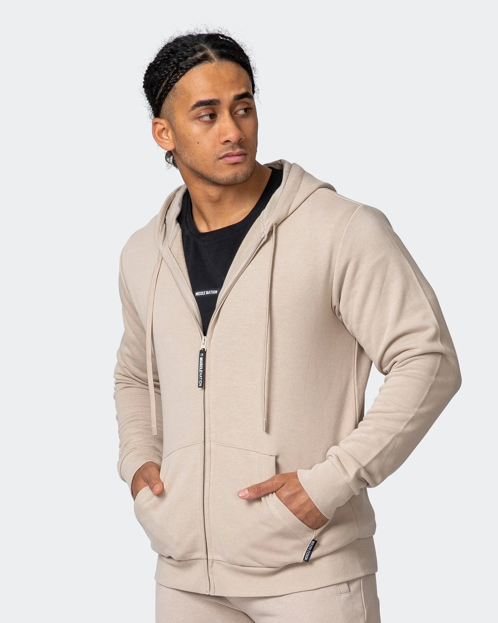 Zip Up Hoodie - Bone sold by Muscle Nation product image thumbnail 2