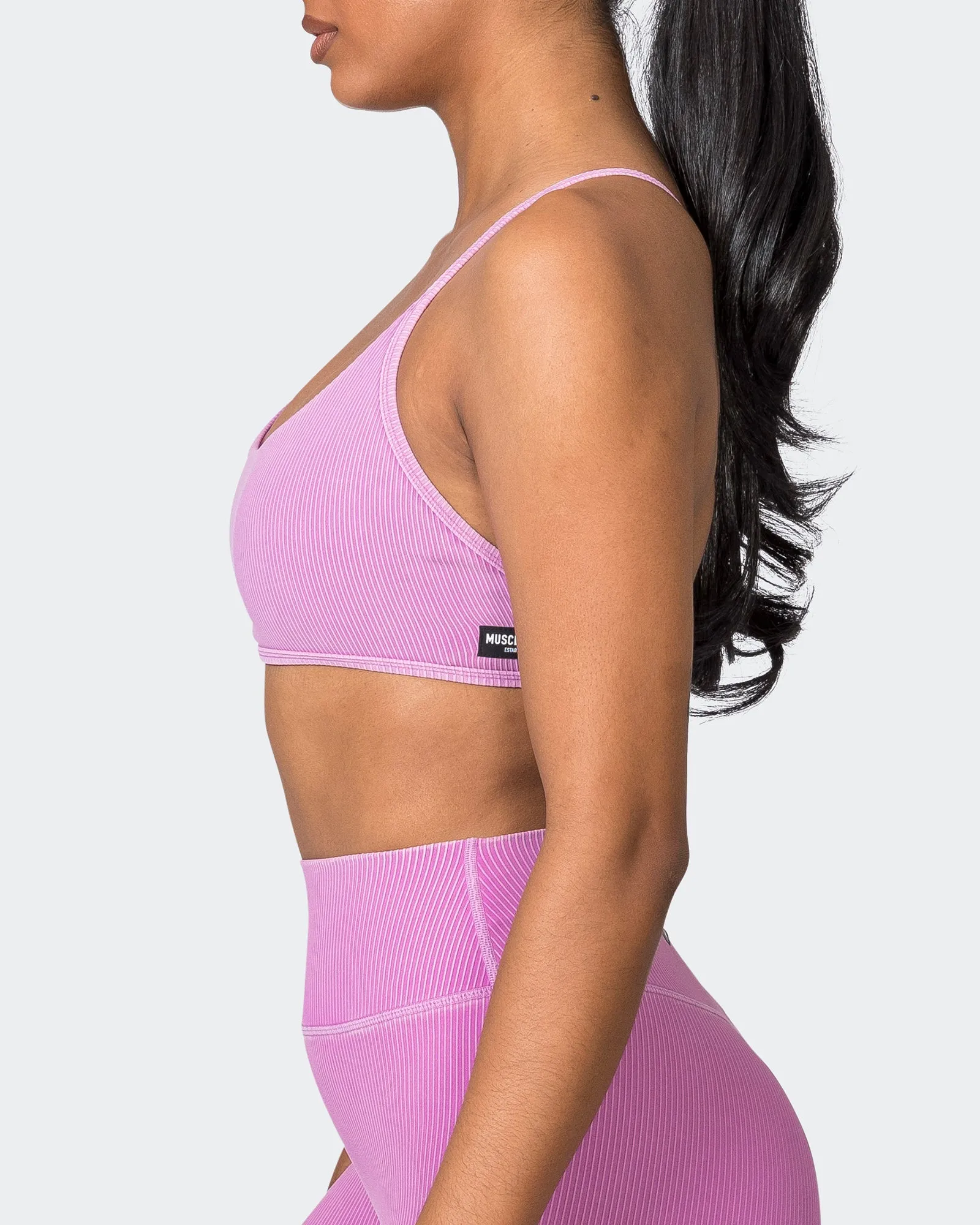 Essence Vintage Rib Bralette - Washed Dahlia sold by Muscle Nation product image thumbnail 5