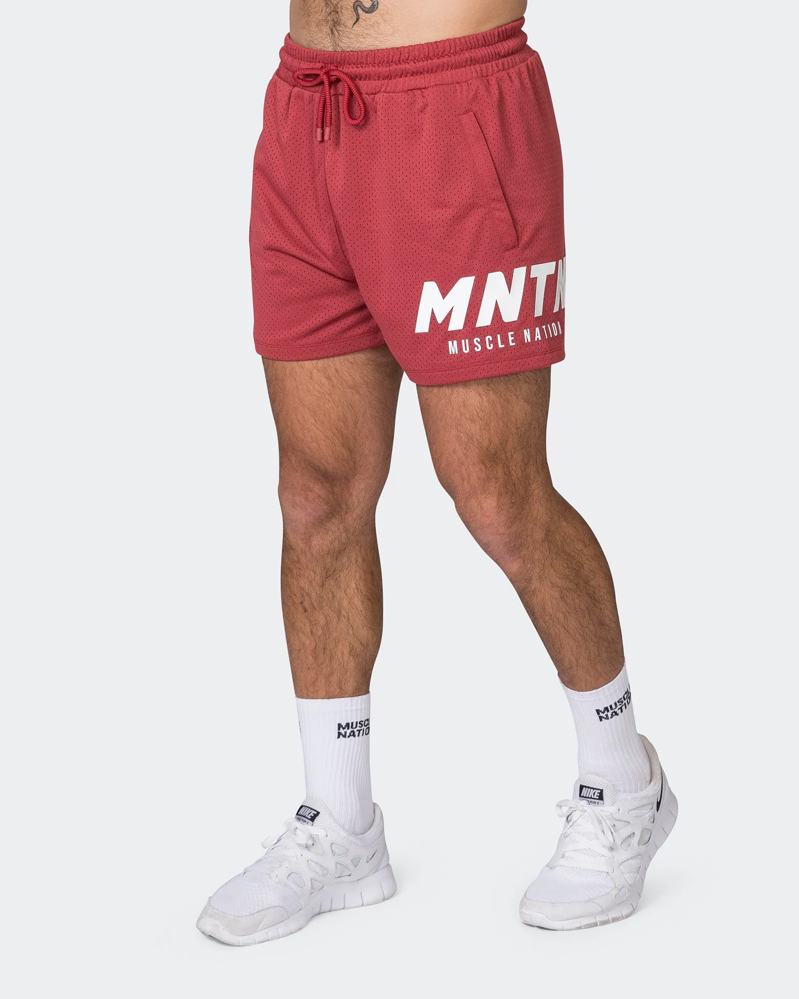MNTN Lay Up 3.5" Shorts - Dusty Red sold by Muscle Nation product image thumbnail 3