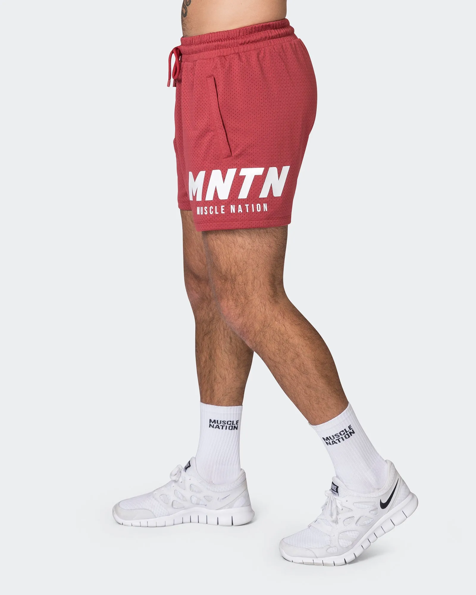 MNTN Lay Up 3.5" Shorts - Dusty Red sold by Muscle Nation product image thumbnail 4