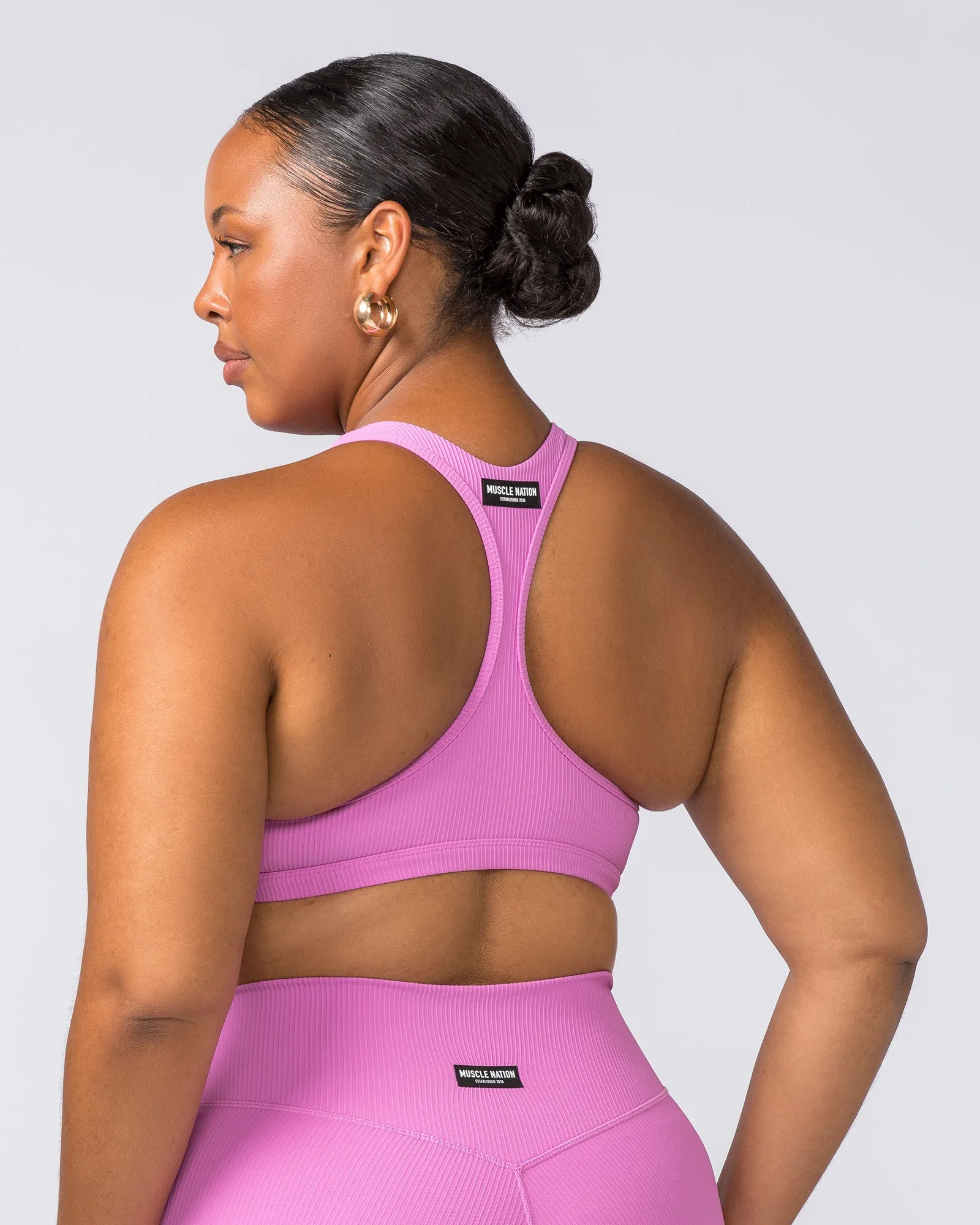 Flex Rib Bra - Fondant Pink sold by Muscle Nation product image thumbnail 5