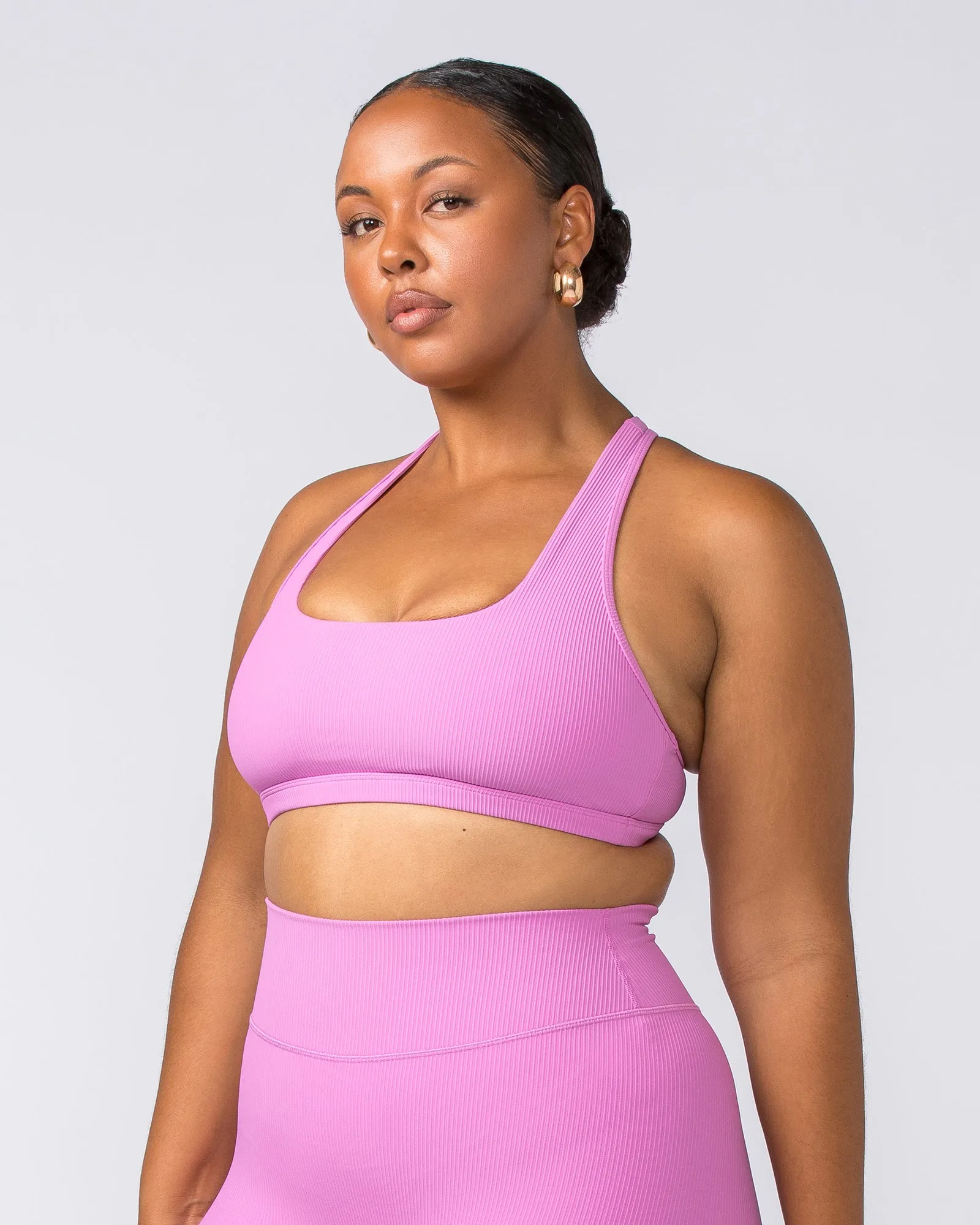 Flex Rib Bra - Fondant Pink sold by Muscle Nation product image thumbnail 3