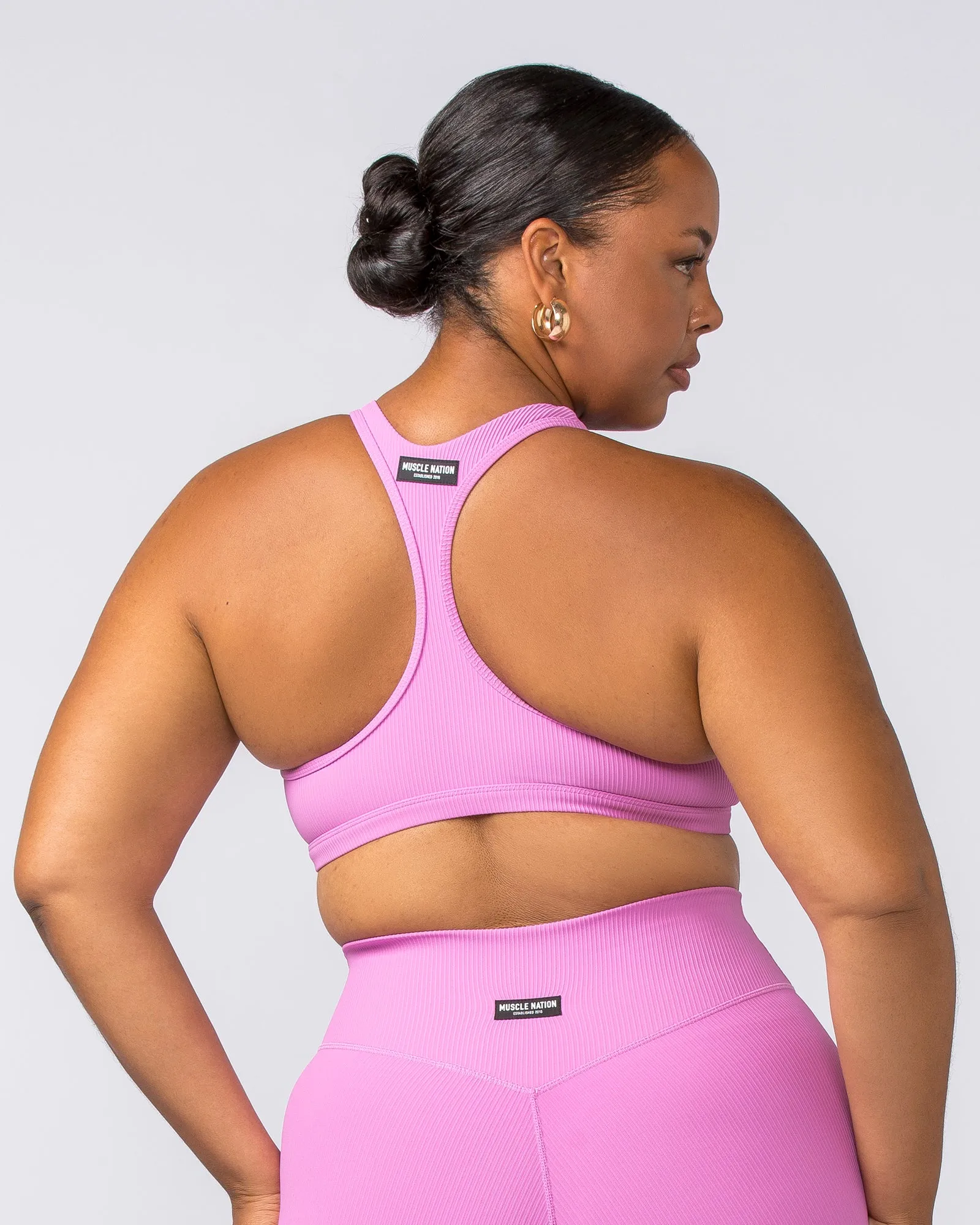 Flex Rib Bra - Fondant Pink sold by Muscle Nation product image thumbnail 4