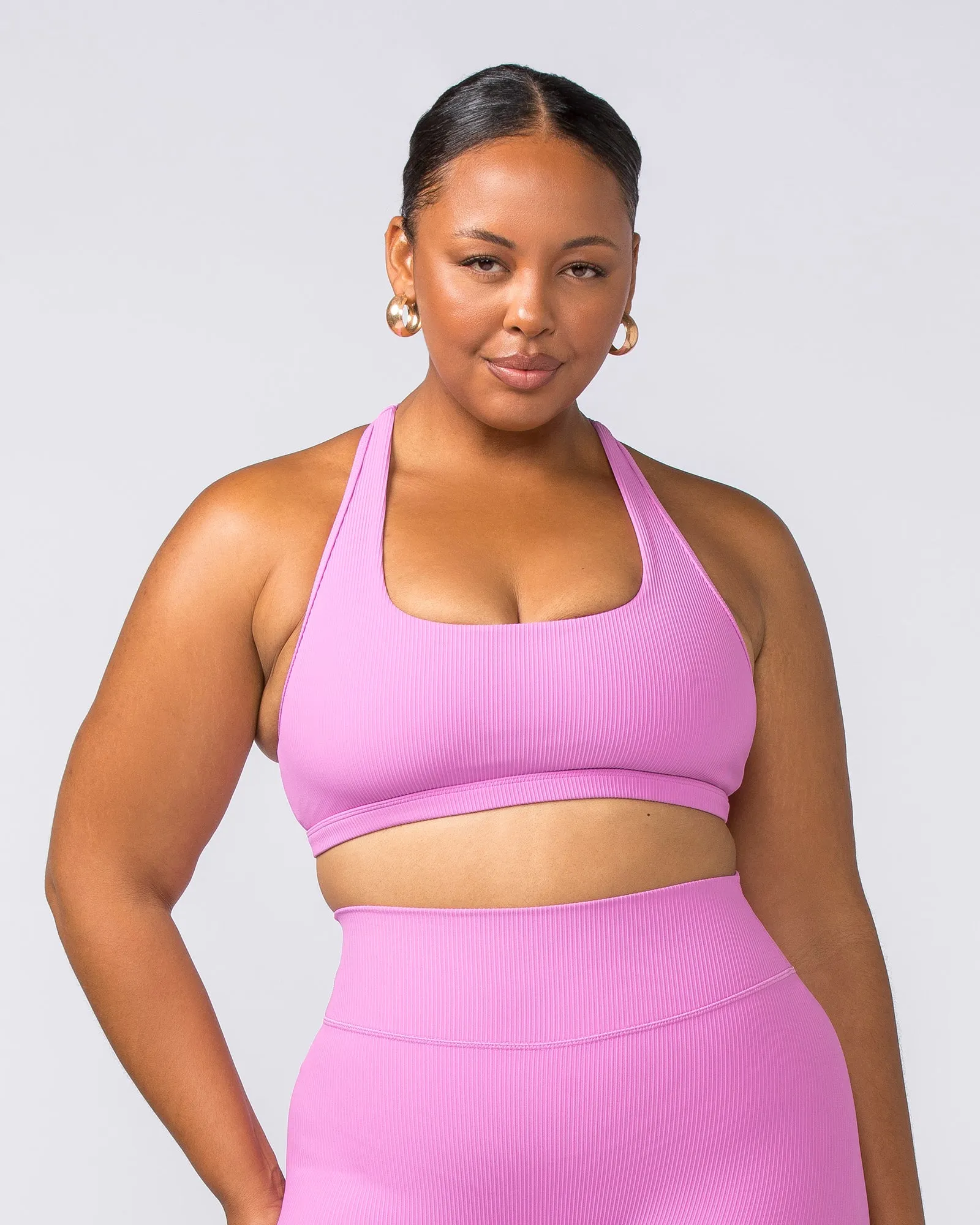 Flex Rib Bra - Fondant Pink sold by Muscle Nation product image thumbnail 2