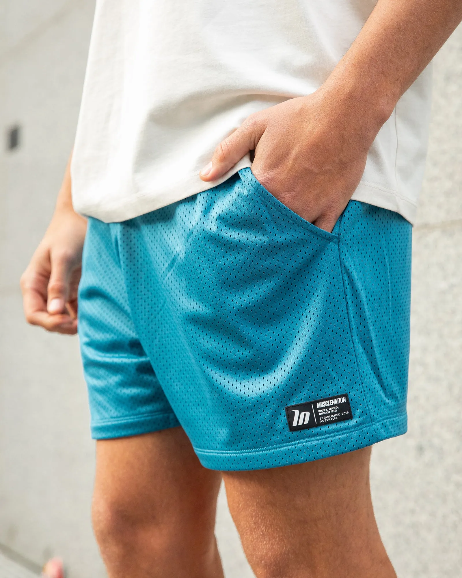 Lay Up 3.5" Shorts - Indigo sold by Muscle Nation