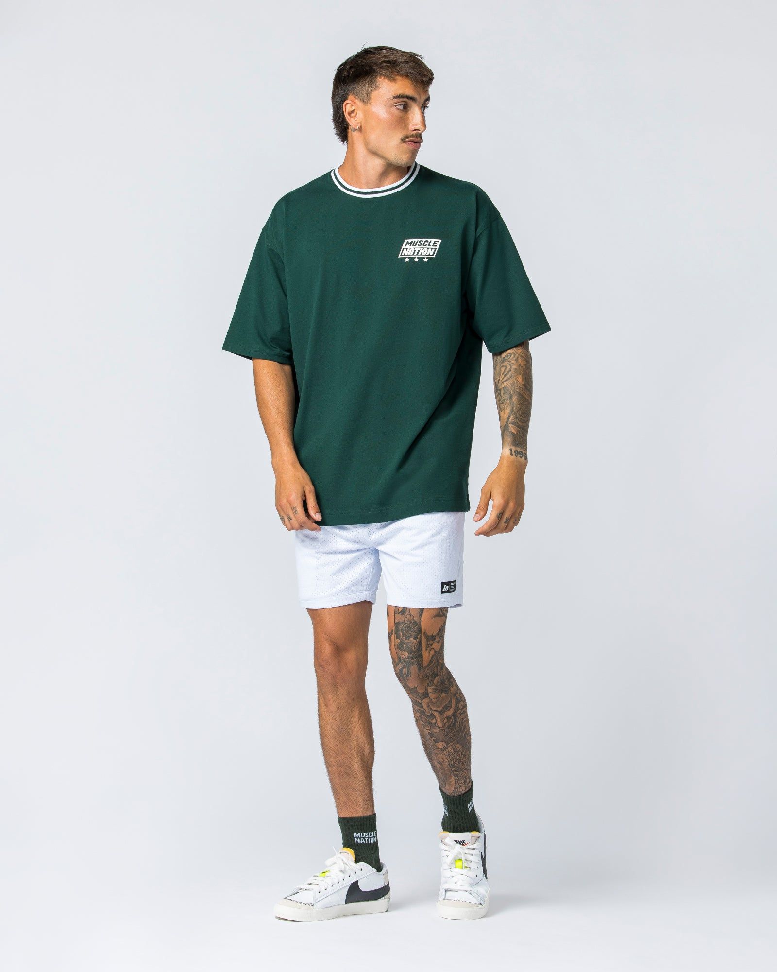 Throwback Oversized Tee - Sporting Green sold by Muscle Nation product image thumbnail 5