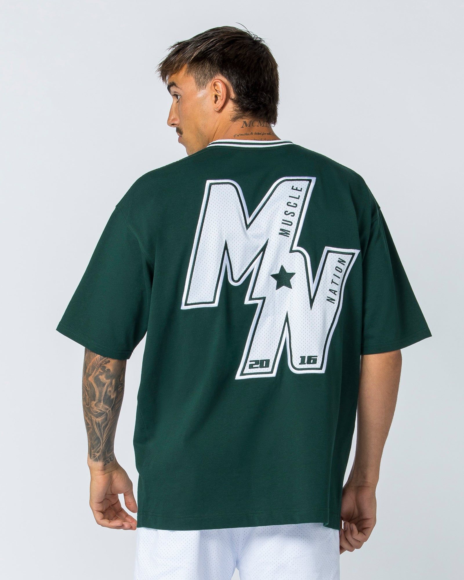 Throwback Oversized Tee - Sporting Green sold by Muscle Nation product image thumbnail 4