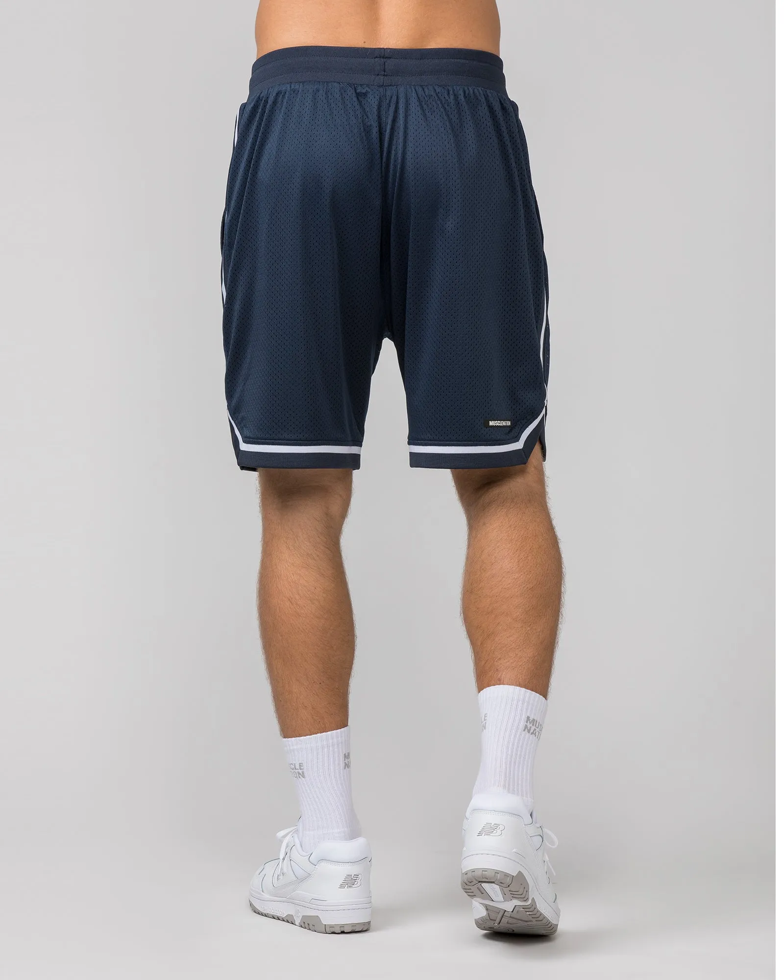 Mens 8" Basketball Shorts - Navy sold by Muscle Nation product image thumbnail 5