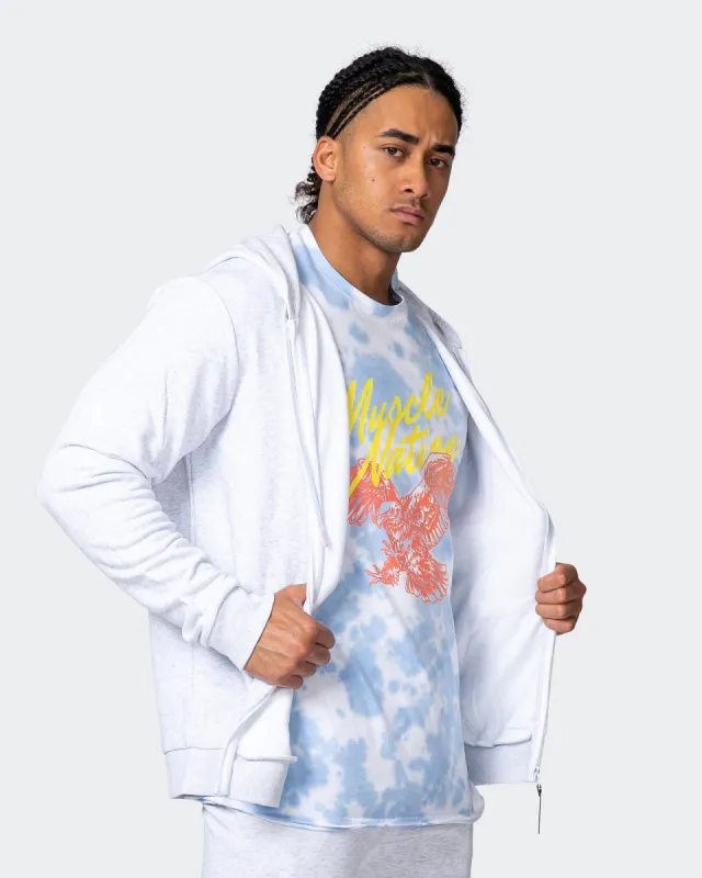 Zip Up Hoodie - White Marl sold by Muscle Nation