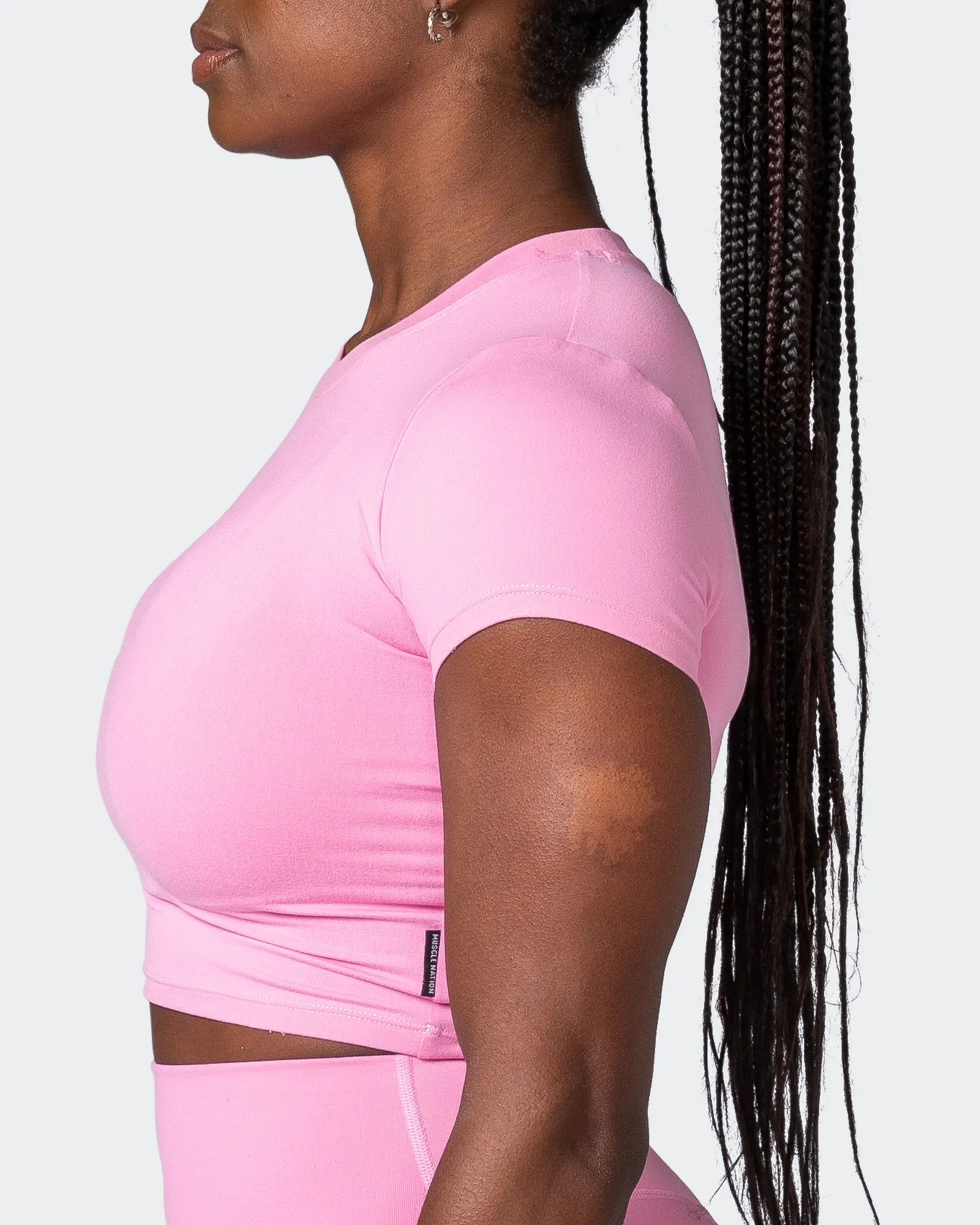 MN Everyday Cropped Tee - Candy Pink sold by Muscle Nation product image thumbnail 4