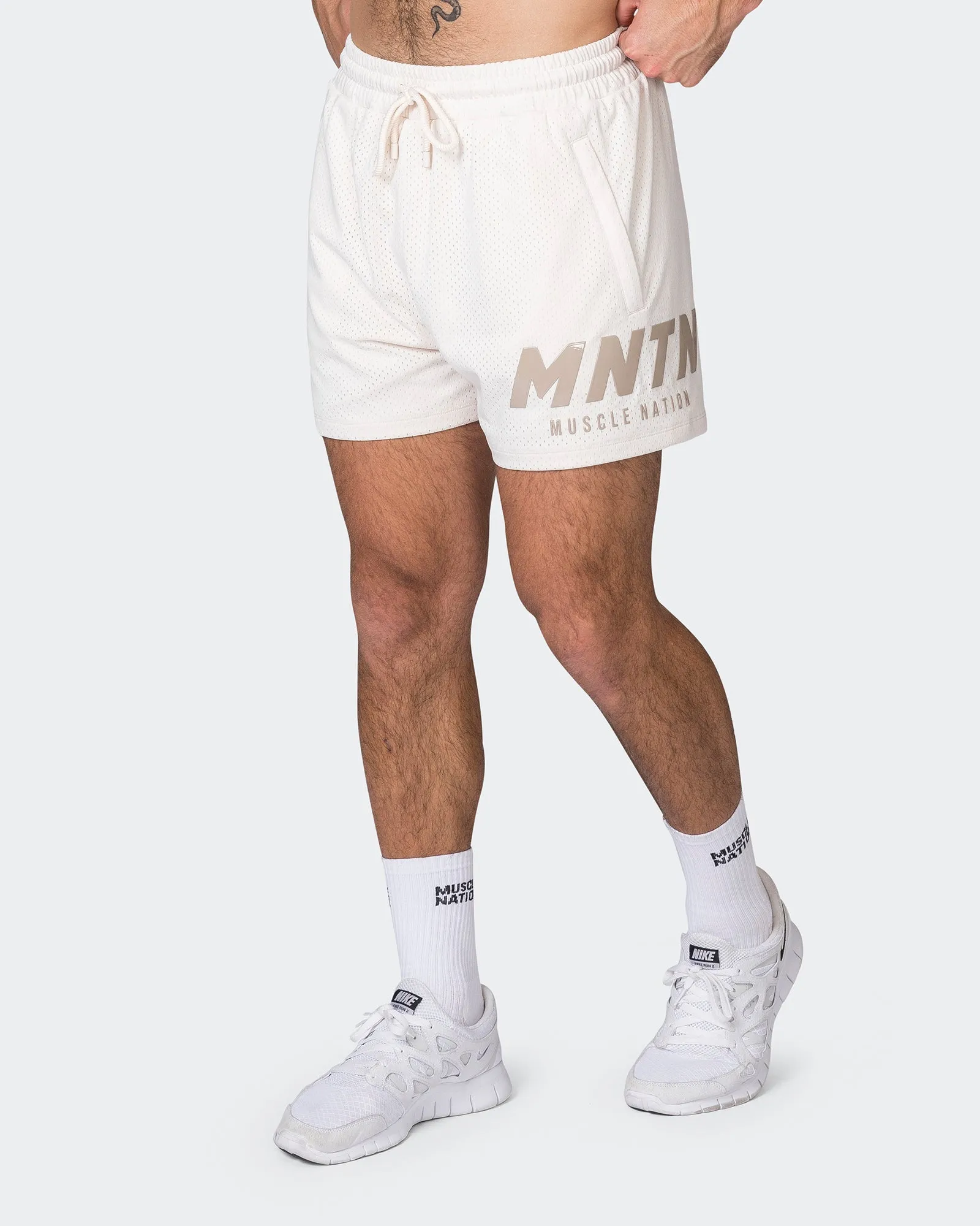 MNTN Lay Up 3.5" Shorts - Travertine sold by Muscle Nation