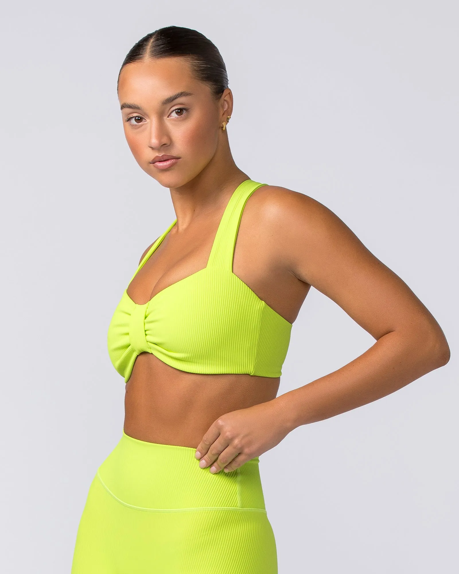 Lush Rib Bralette - Cyber Lime sold by Muscle Nation product image thumbnail 3