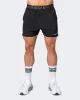 Reflective Training Shorts - Black sold by Muscle Nation