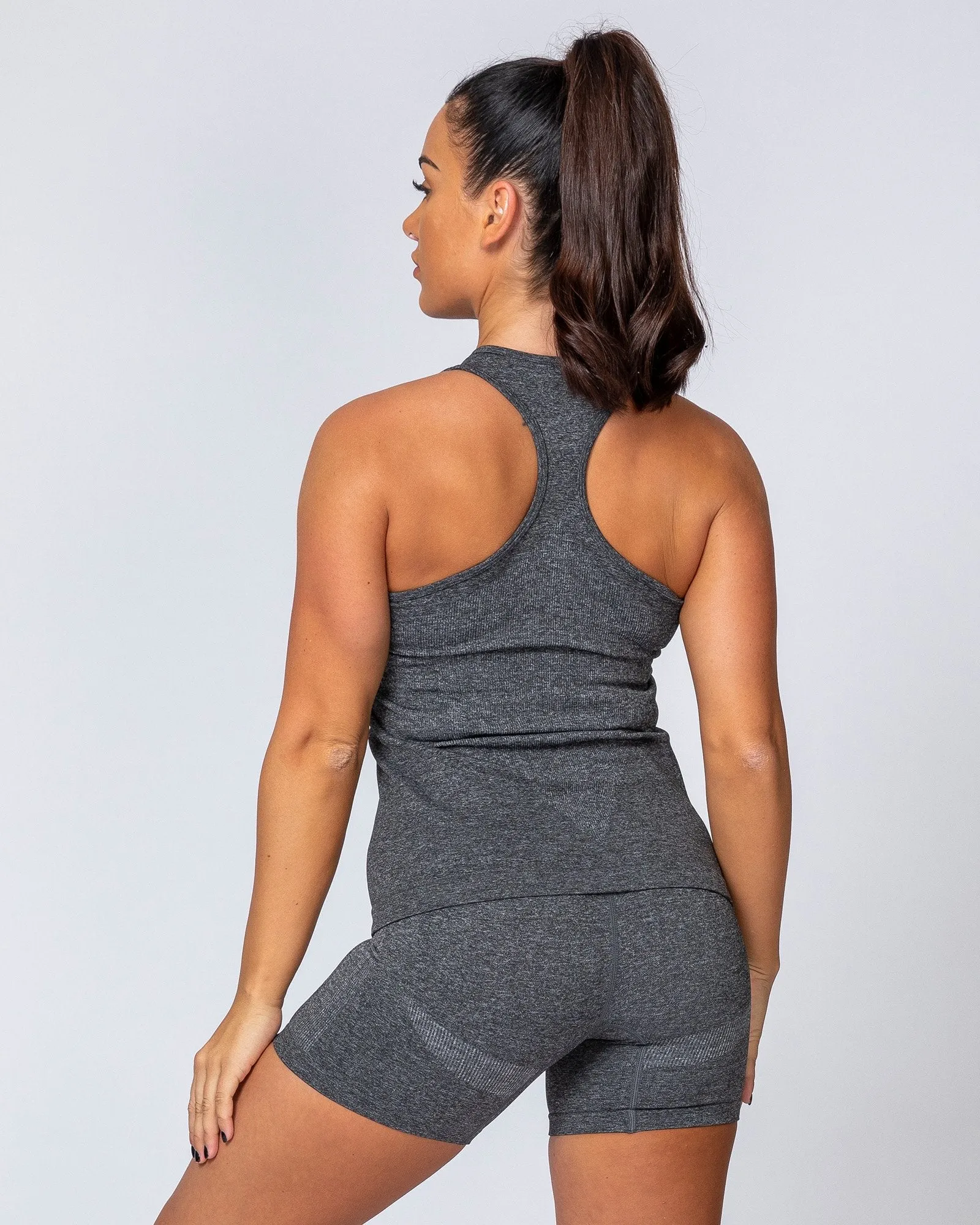 Comfort Seamless Tank - Charcoal Marl sold by Muscle Nation