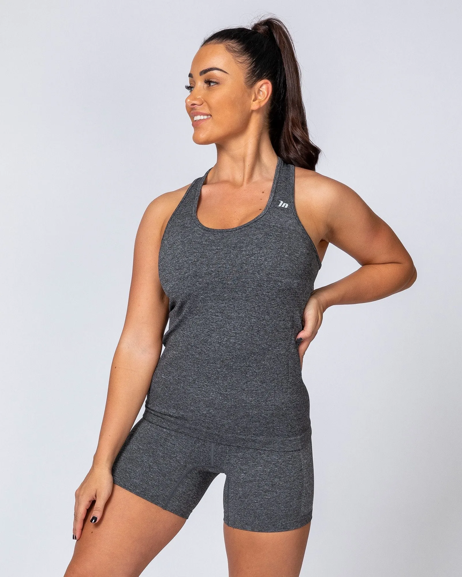 Comfort Seamless Tank - Charcoal Marl sold by Muscle Nation product image thumbnail 5