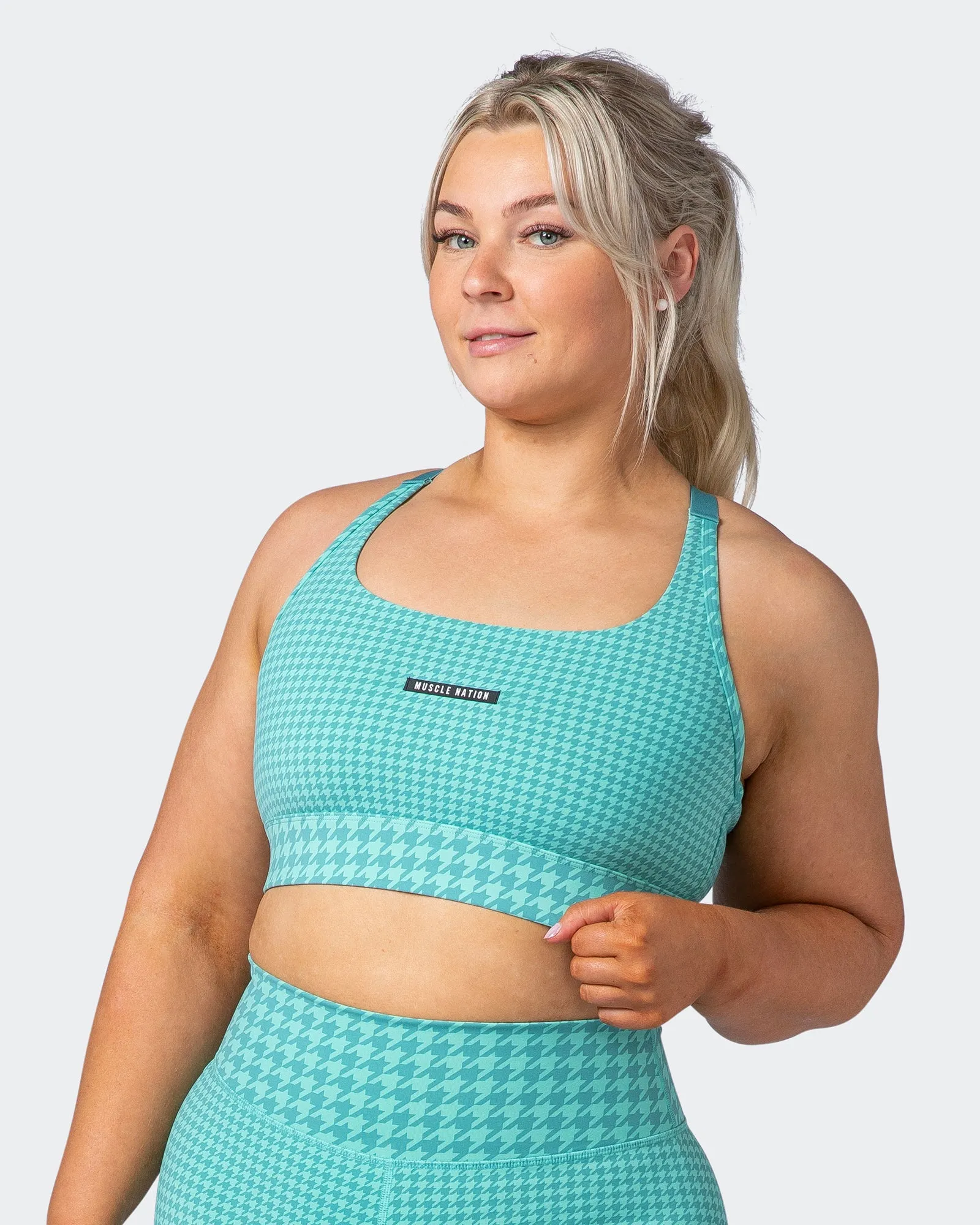Condition Bra - Cascade Houndstooth Print sold by Muscle Nation