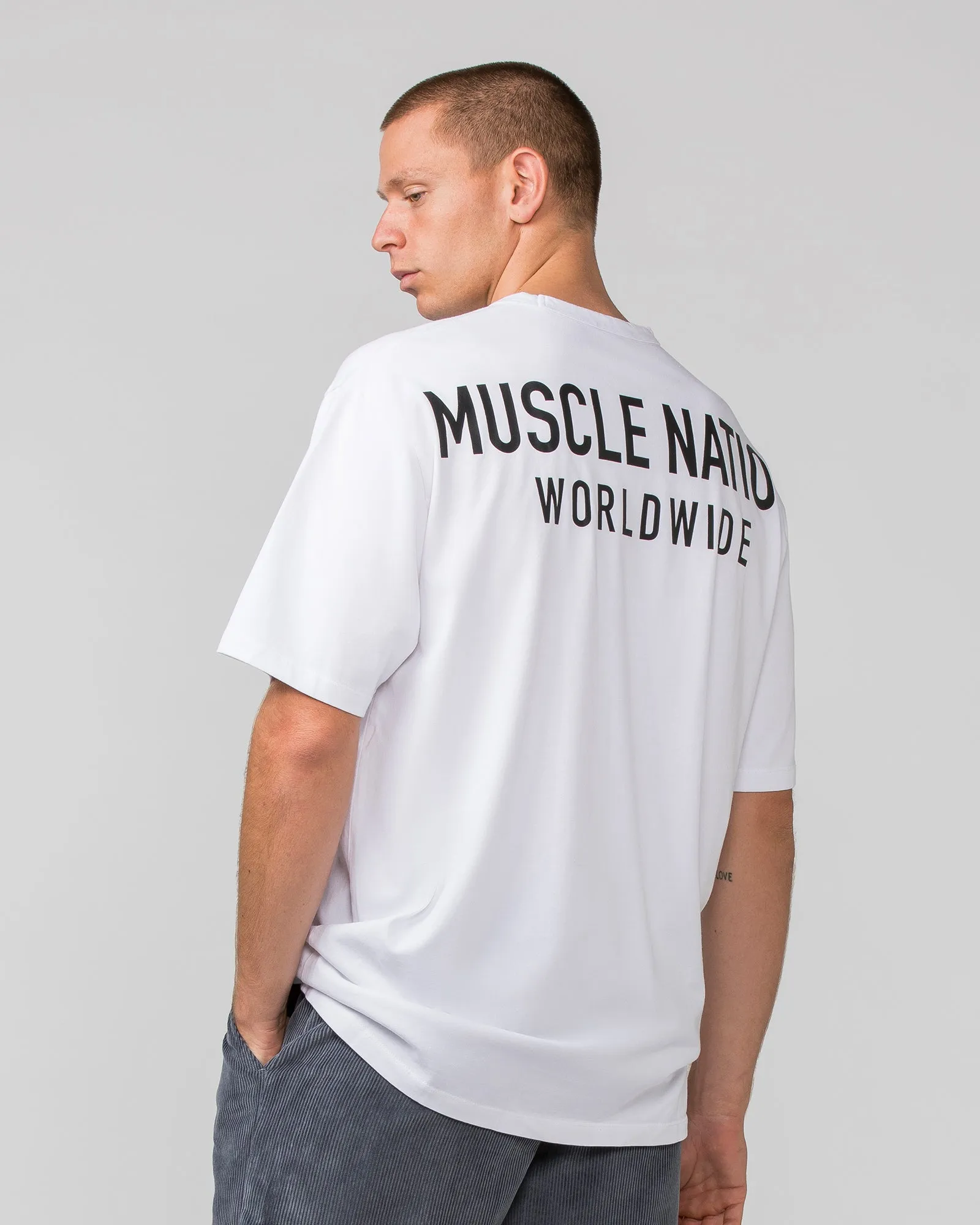 MNation Worldwide Pump Cover - White sold by Muscle Nation product image thumbnail 4