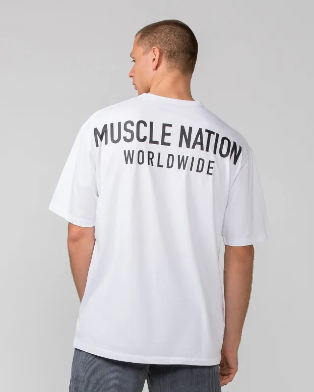 MNation Worldwide Pump Cover - White made by Muscle Nation