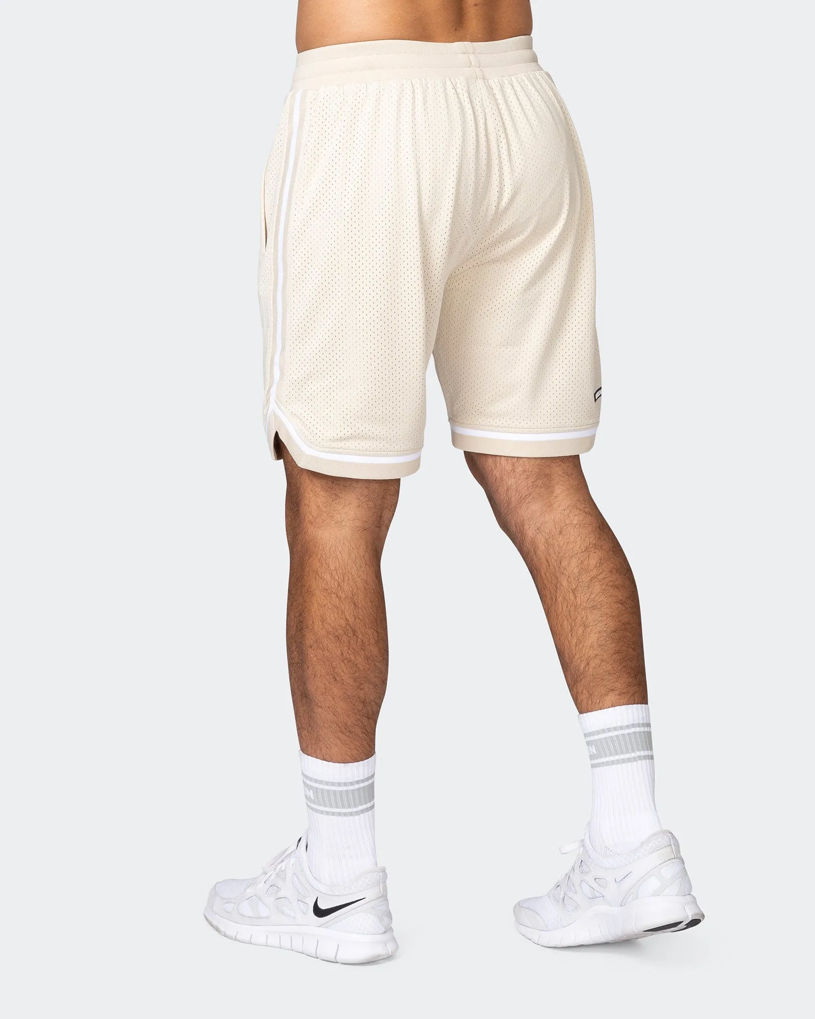 Mens 8" Basketball Shorts - Cream sold by Muscle Nation product image thumbnail 5