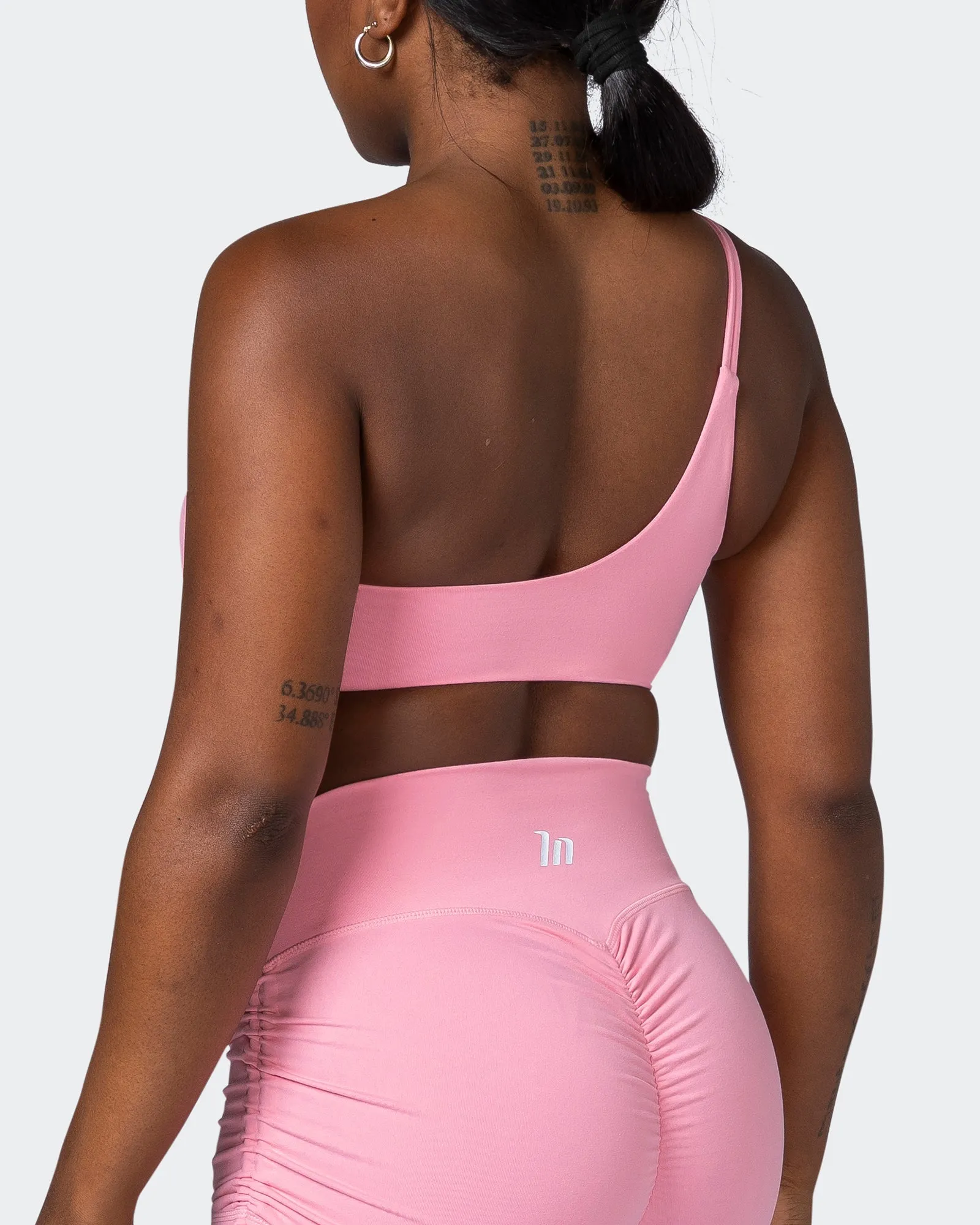 Movement One Shoulder Bralette - Strawberry Pink sold by Muscle Nation product image thumbnail 5
