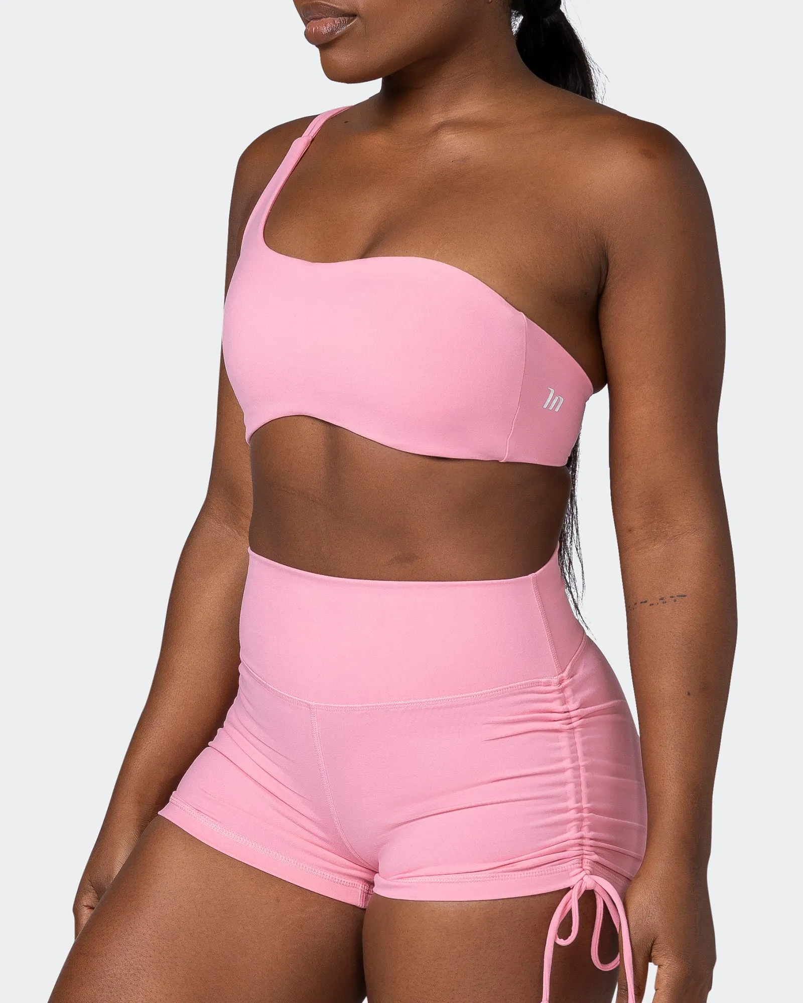 Movement One Shoulder Bralette - Strawberry Pink sold by Muscle Nation product image thumbnail 3