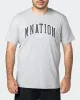 MNation Varsity Tee - Light Grey Marl sold by Muscle Nation