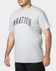 MNation Varsity Tee - Light Grey Marl sold by Muscle Nation