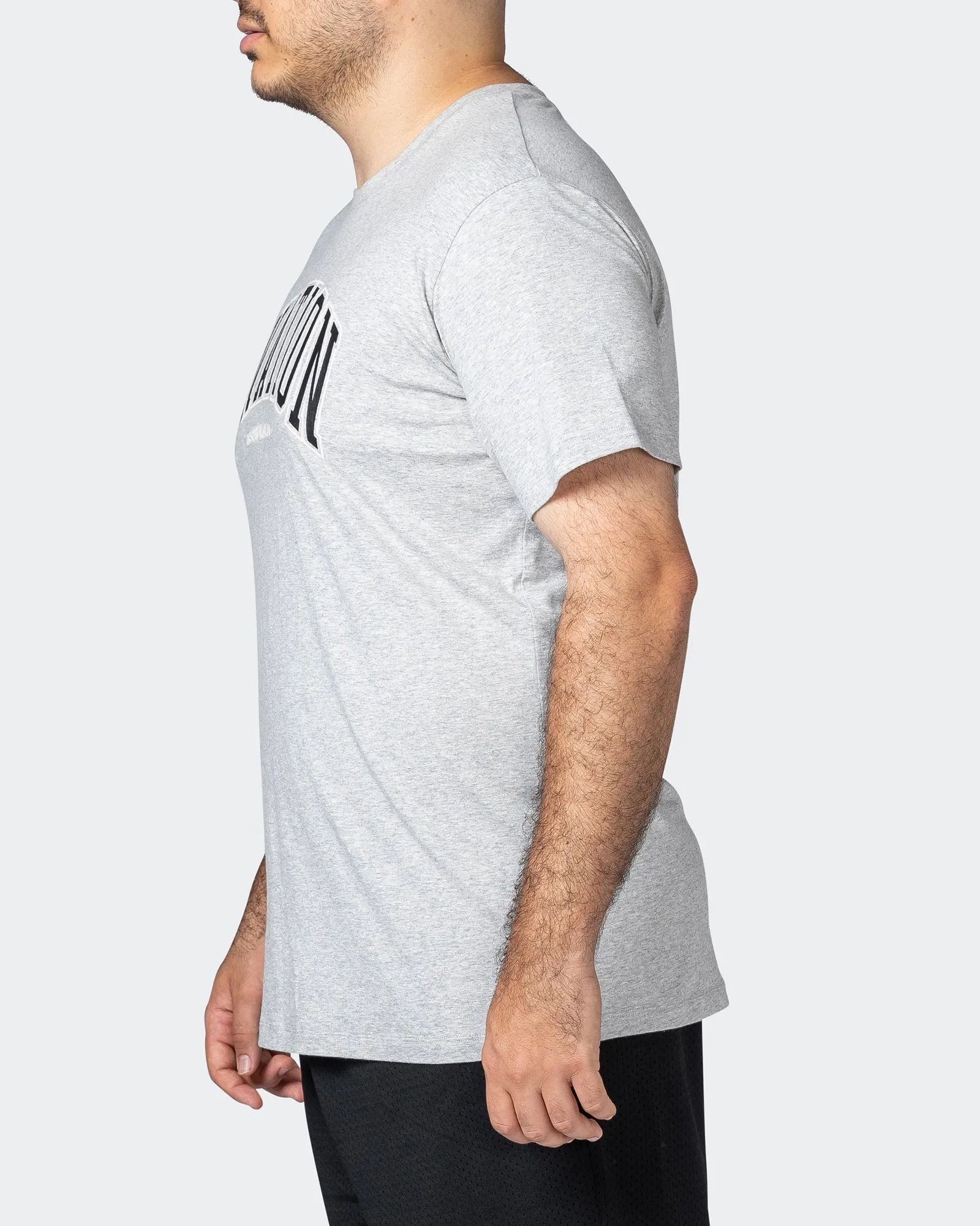 MNation Varsity Tee - Light Grey Marl sold by Muscle Nation product image thumbnail 4