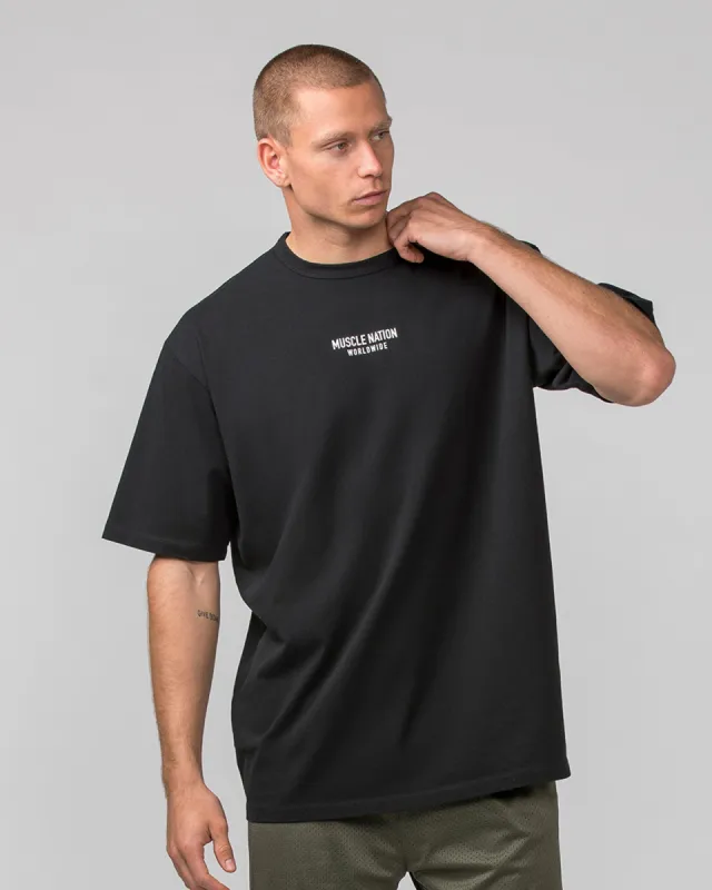 MNation Worldwide Pump Cover - Black / White sold by Muscle Nation