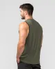 Burly Training Tank - Dark Khaki (White logo) sold by Muscle Nation