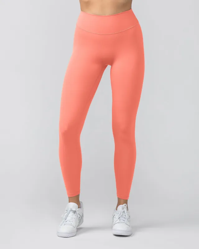 Liberty Zero Rise Ankle Length Leggings - Peach Pink sold by Muscle Nation