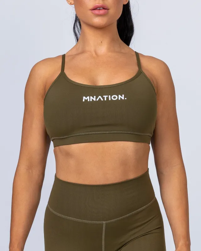 Summer Scoop Bra - Khaki sold by Muscle Nation